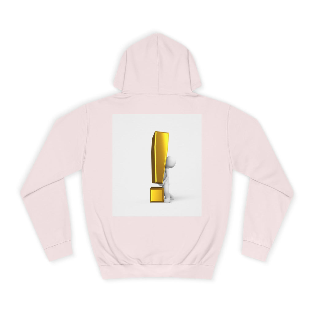 Gold Exclamation Mark Hoodie | Minimal Symbol Sweatshirt
