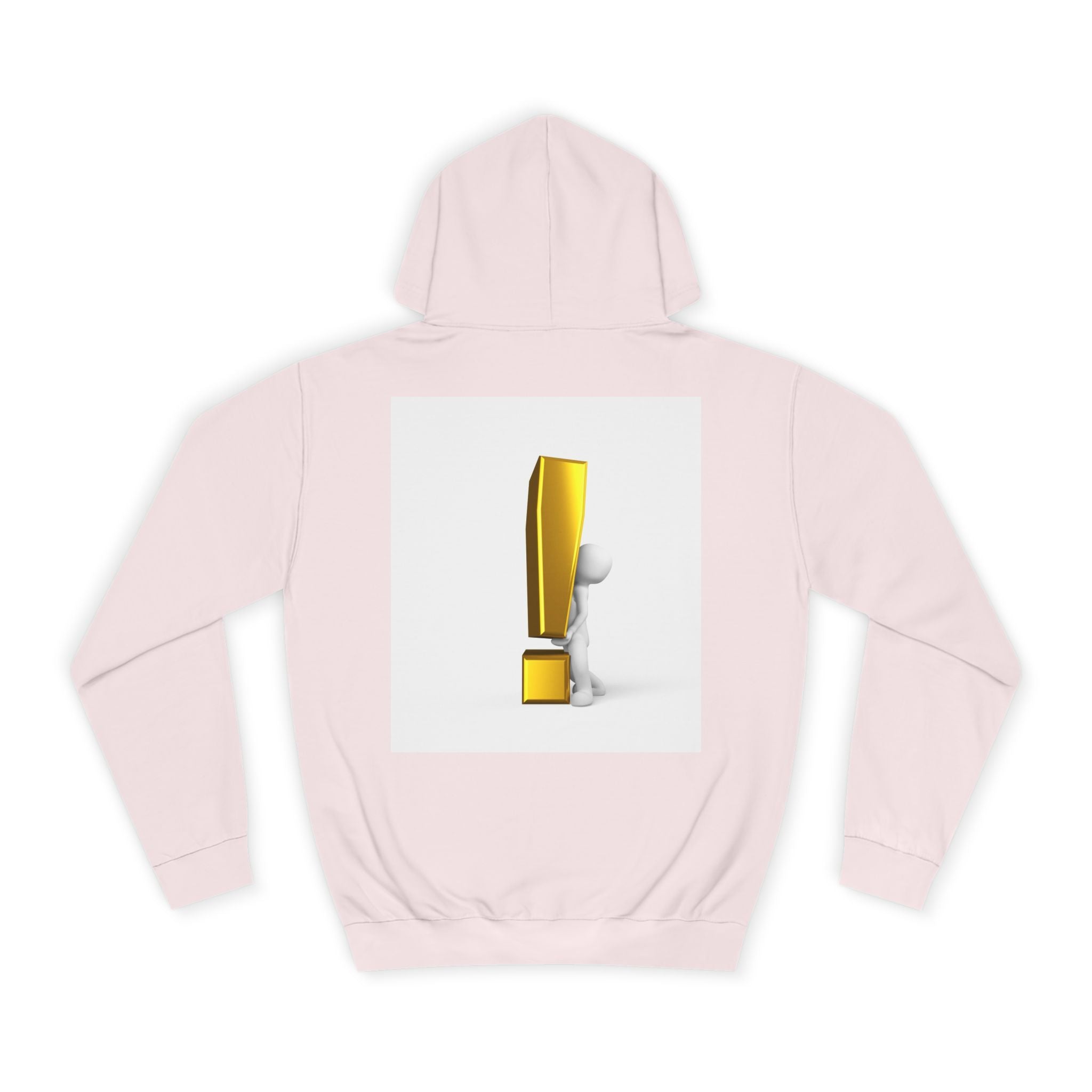 Gold Exclamation Mark Hoodie | Minimal Symbol Sweatshirt