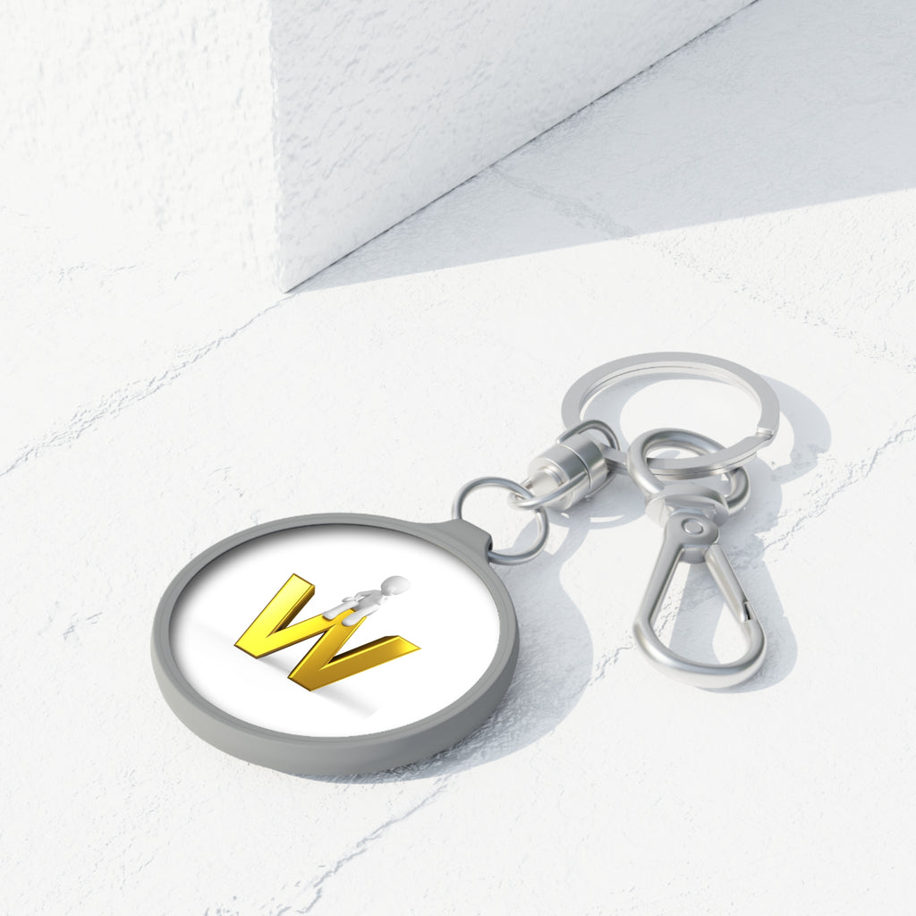 Gold W Letter Monogram Keyring Tag | Initial Keychain