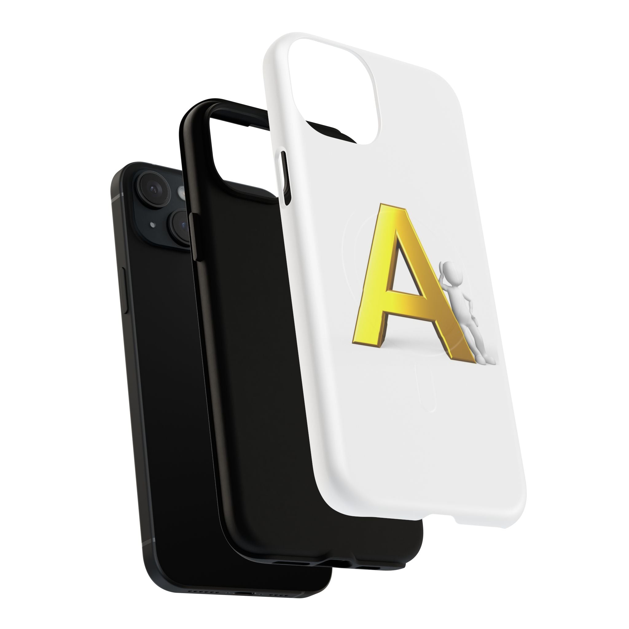 Gold Letter A Phone Case | Tough Magnetic Case, Initial Monogram