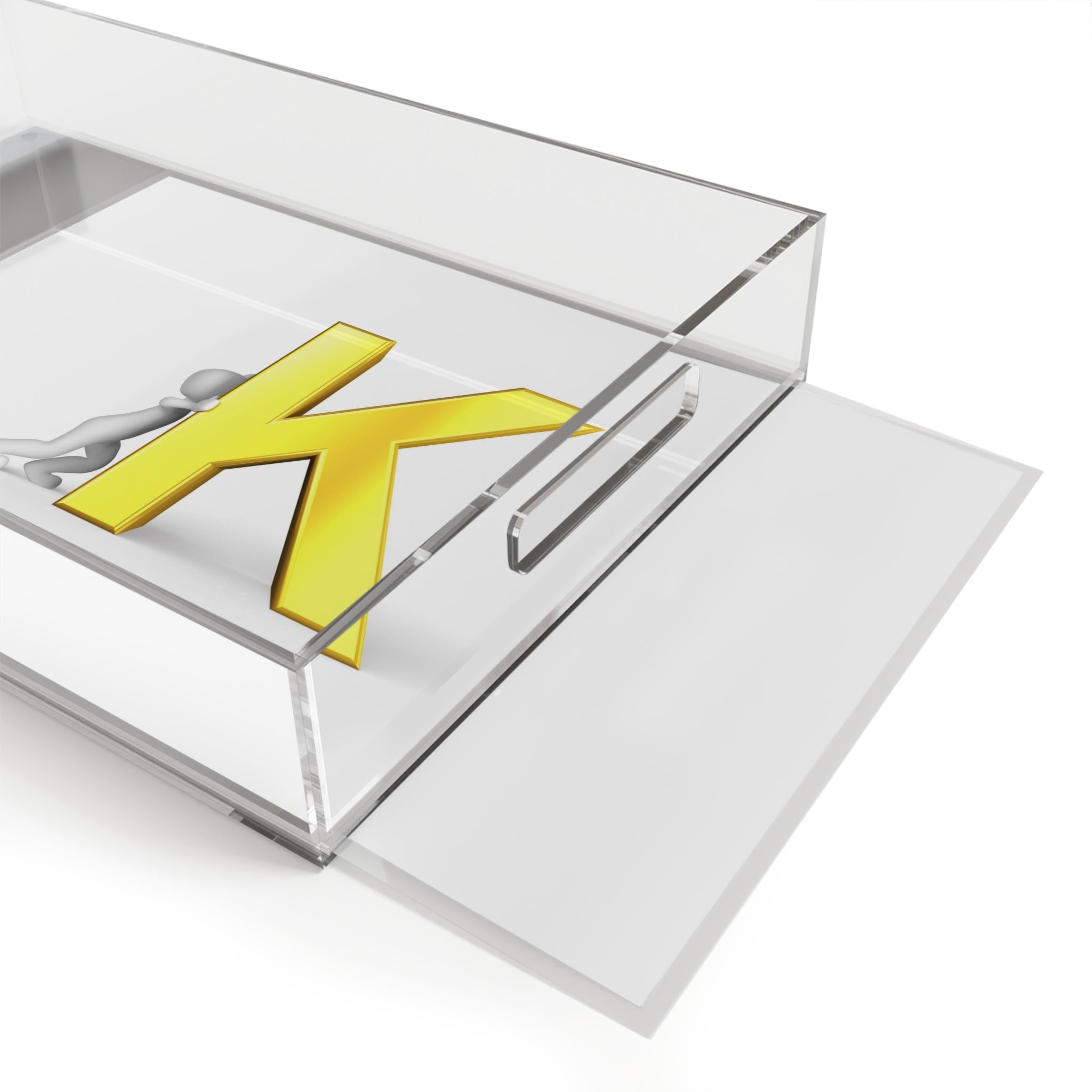 Gold Letter K Monogram Acrylic Serving Tray | Initial K Decor