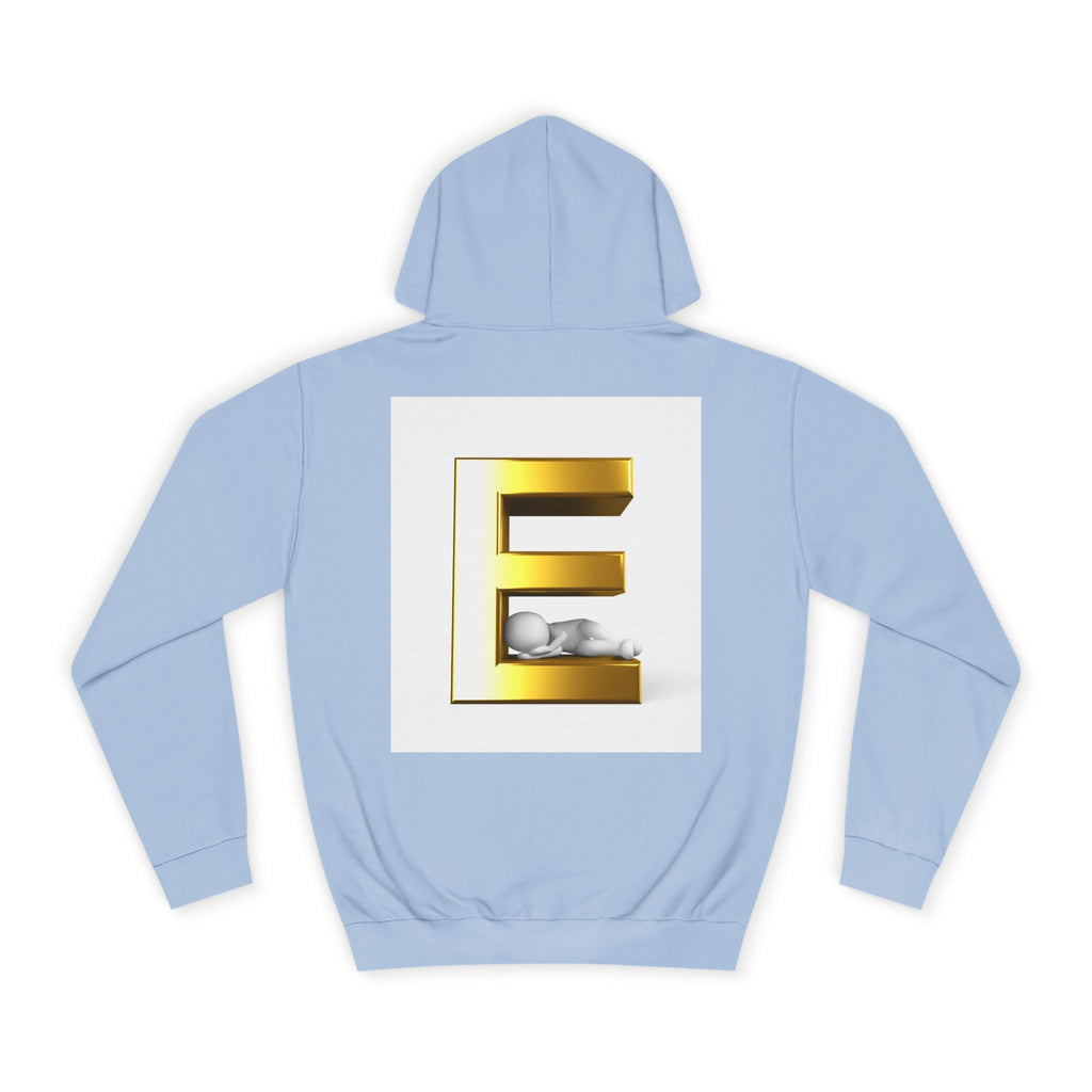 Gold 3D Letter E Hoodie | Monogram Initial Sweatshirt