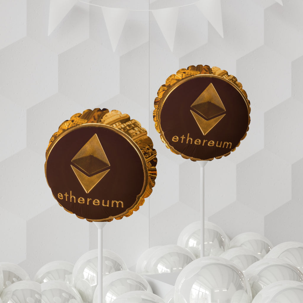 Ethereum Logo Balloon 11" Round Foil | Cryptocurrency Party Decor