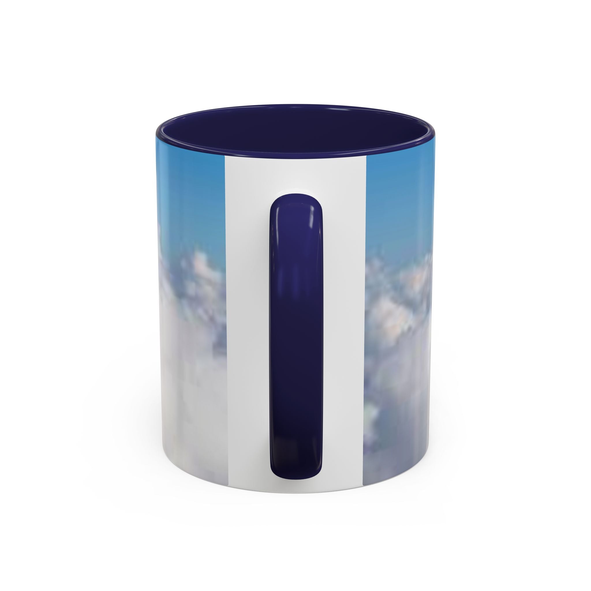 Blue Sky Clouds Accent Coffee Mug | 11oz 15oz
