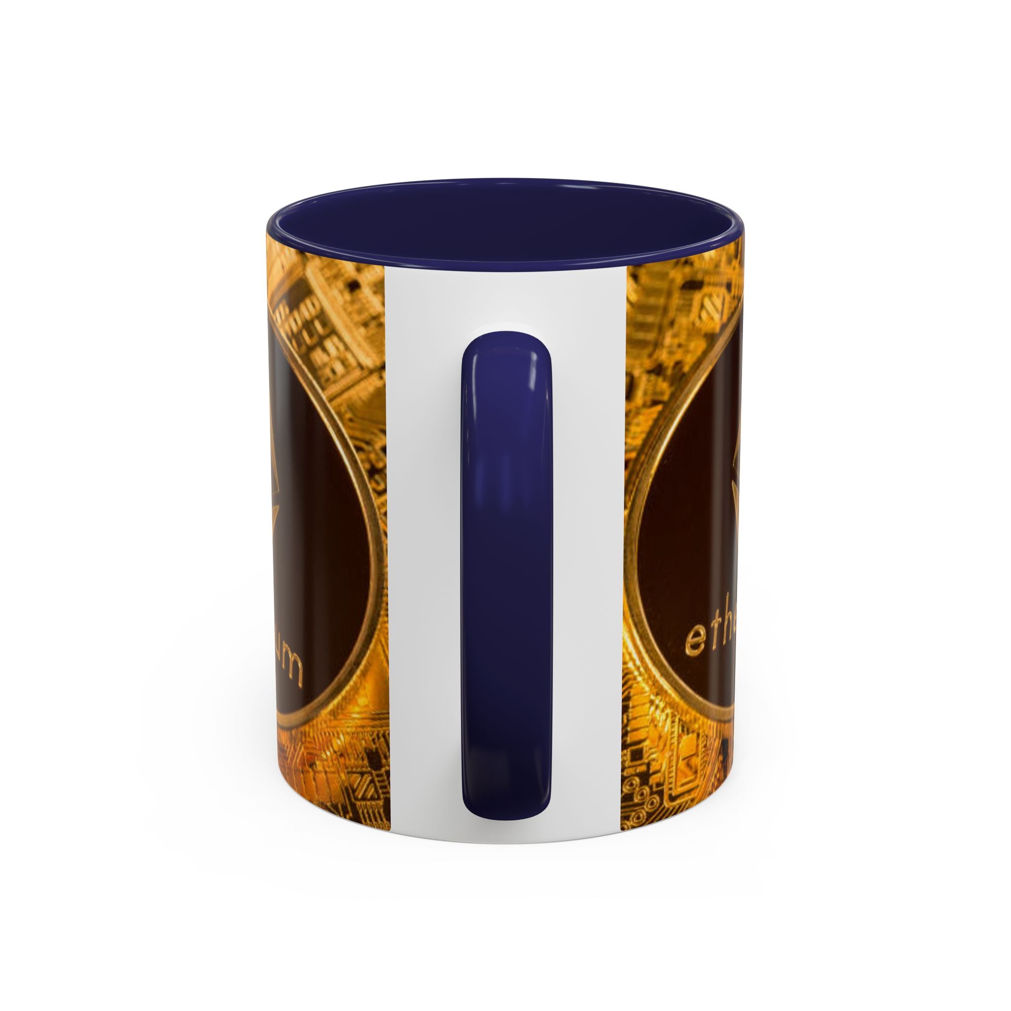 Ethereum Coin Accent Mug | Crypto Logo Coffee Mug