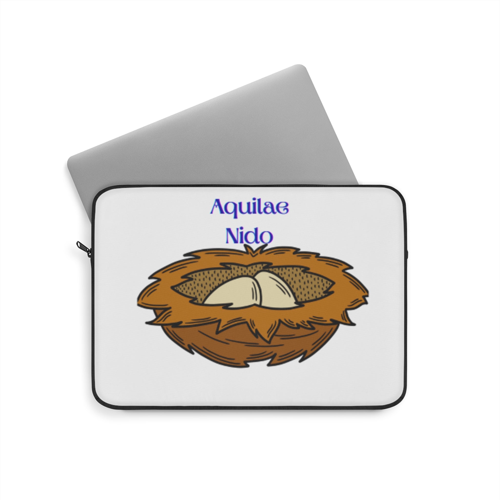Aquilae Nido Nest Illustration Laptop Sleeve | Bird Egg Nest Design