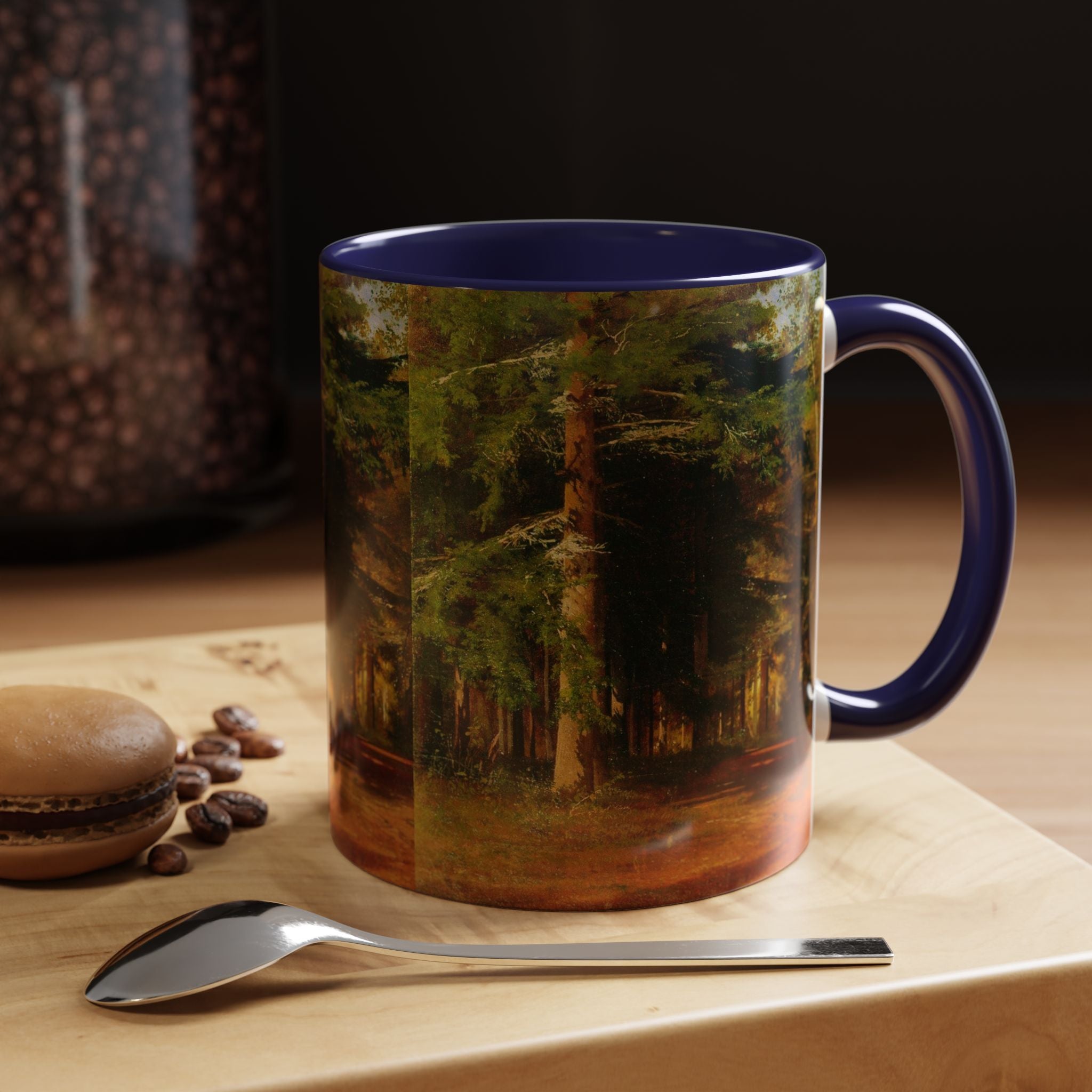 Waldweg-Malerei Tasse | Akzent-Kaffeetasse 11oz 15oz