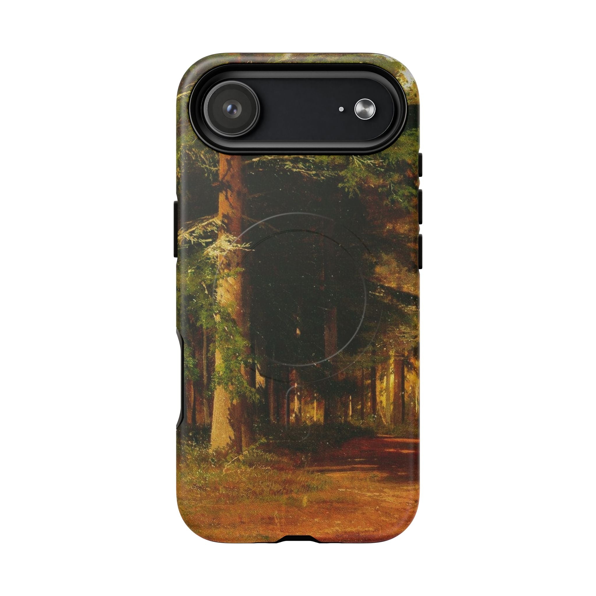 Coque de téléphone Chemin forestier d'automne | Coque magnétique robuste, illustration de paysage d'automne