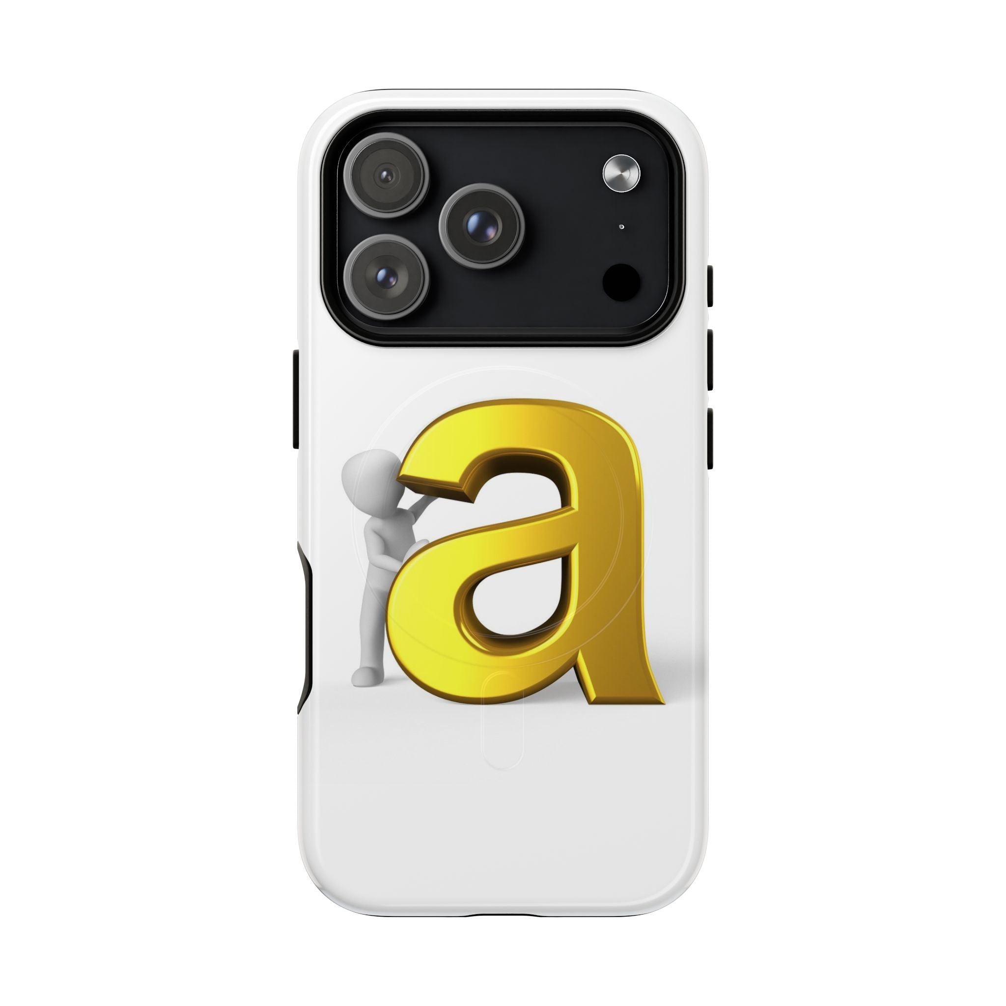 3D Gold Letter A Phone Case | Tough Magnetic Case