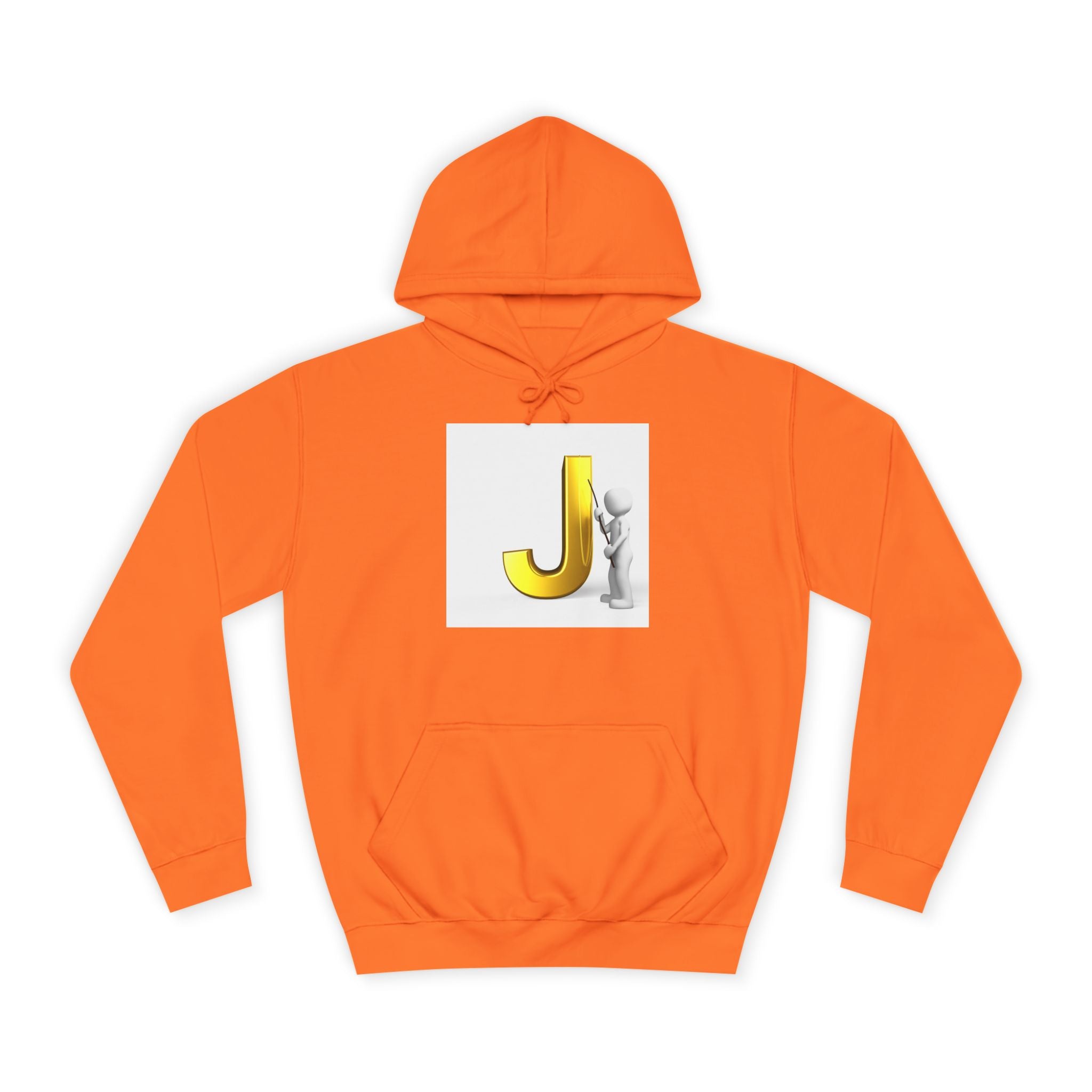 Golden Letter J Initial Hoodie | Monogram J Sweatshirt