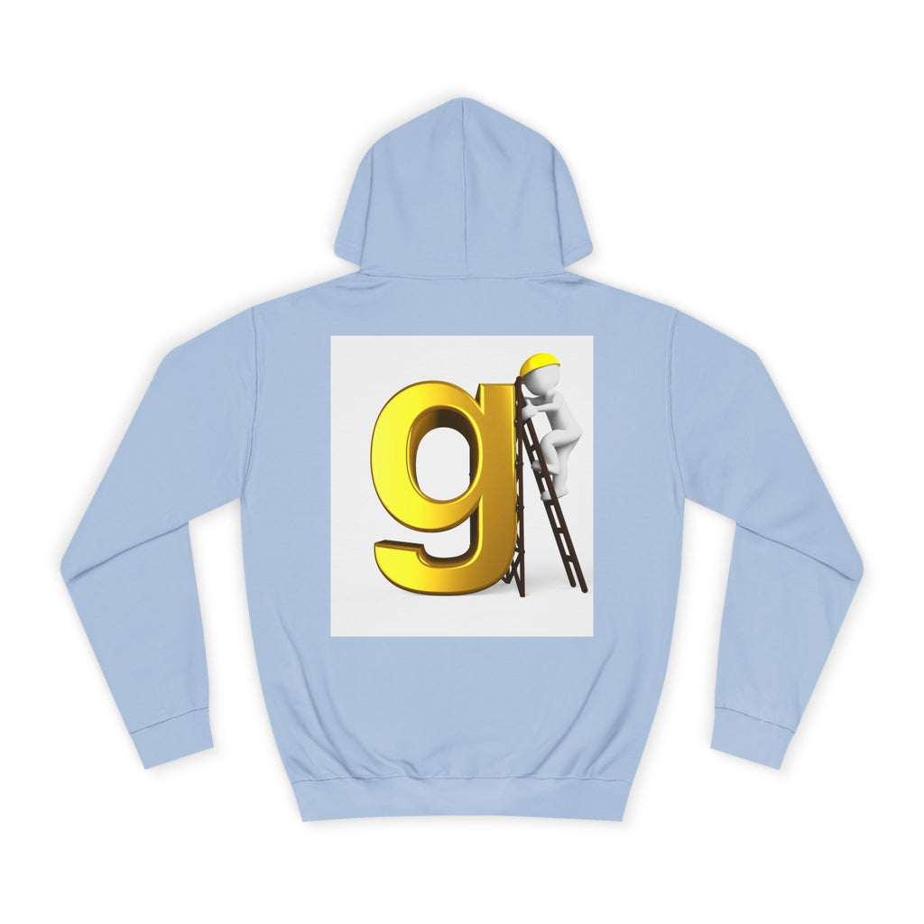 Gold Letter G with Painter Character Hoodie | Initial Monogram