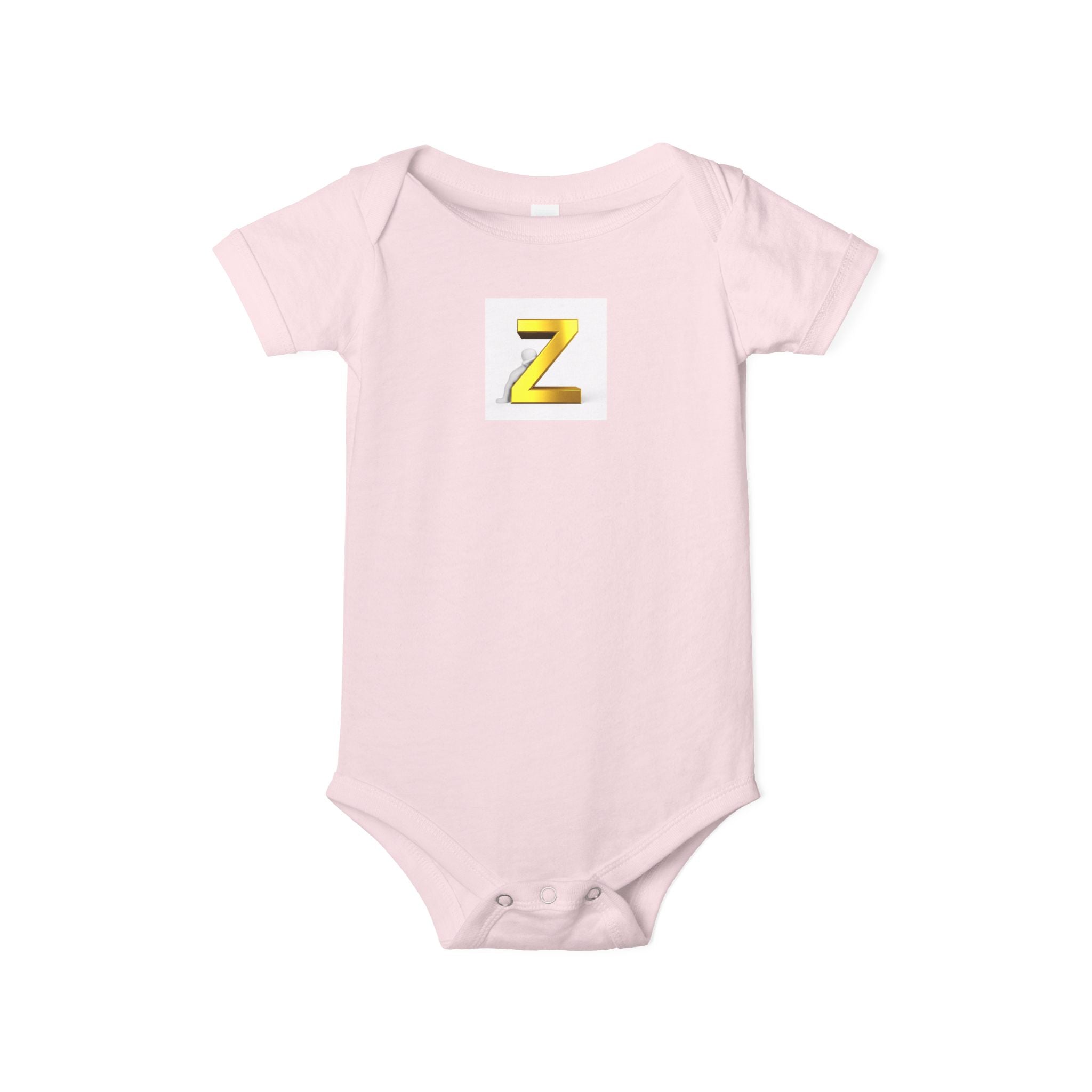 Body pour bébé avec lettre Z dorée | Body monogramme pour bébé