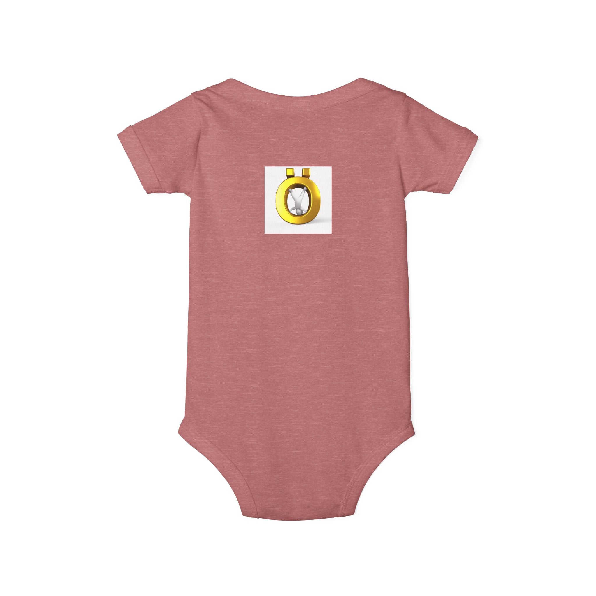 Yellow Letter Ö with Diamond Infant One-Piece | Baby Bodysuit