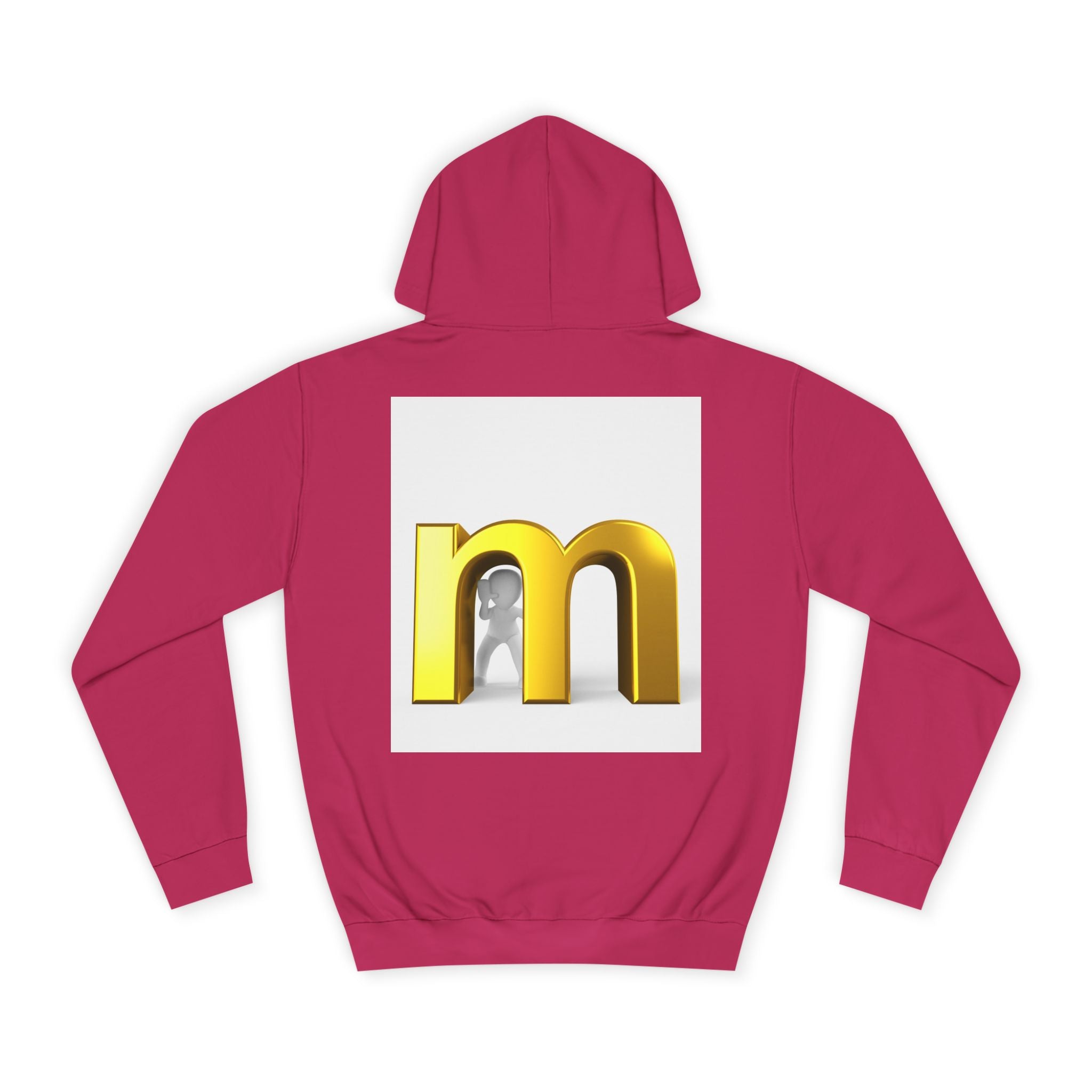 Gold 3D Letter M Hoodie | Minimal Initial Logo