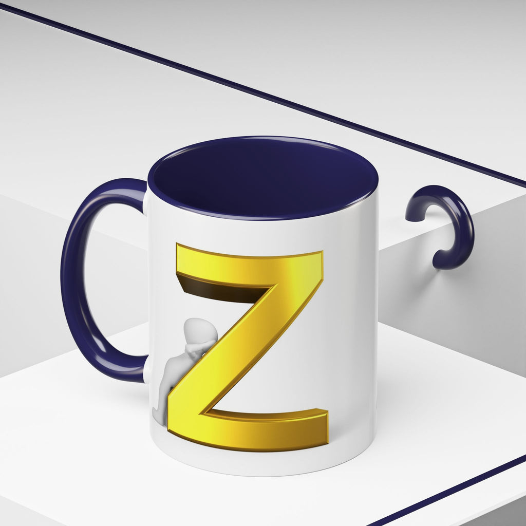 Gold Buchstabe Z Tasse | Akzent Kaffeetasse 11oz 15oz
