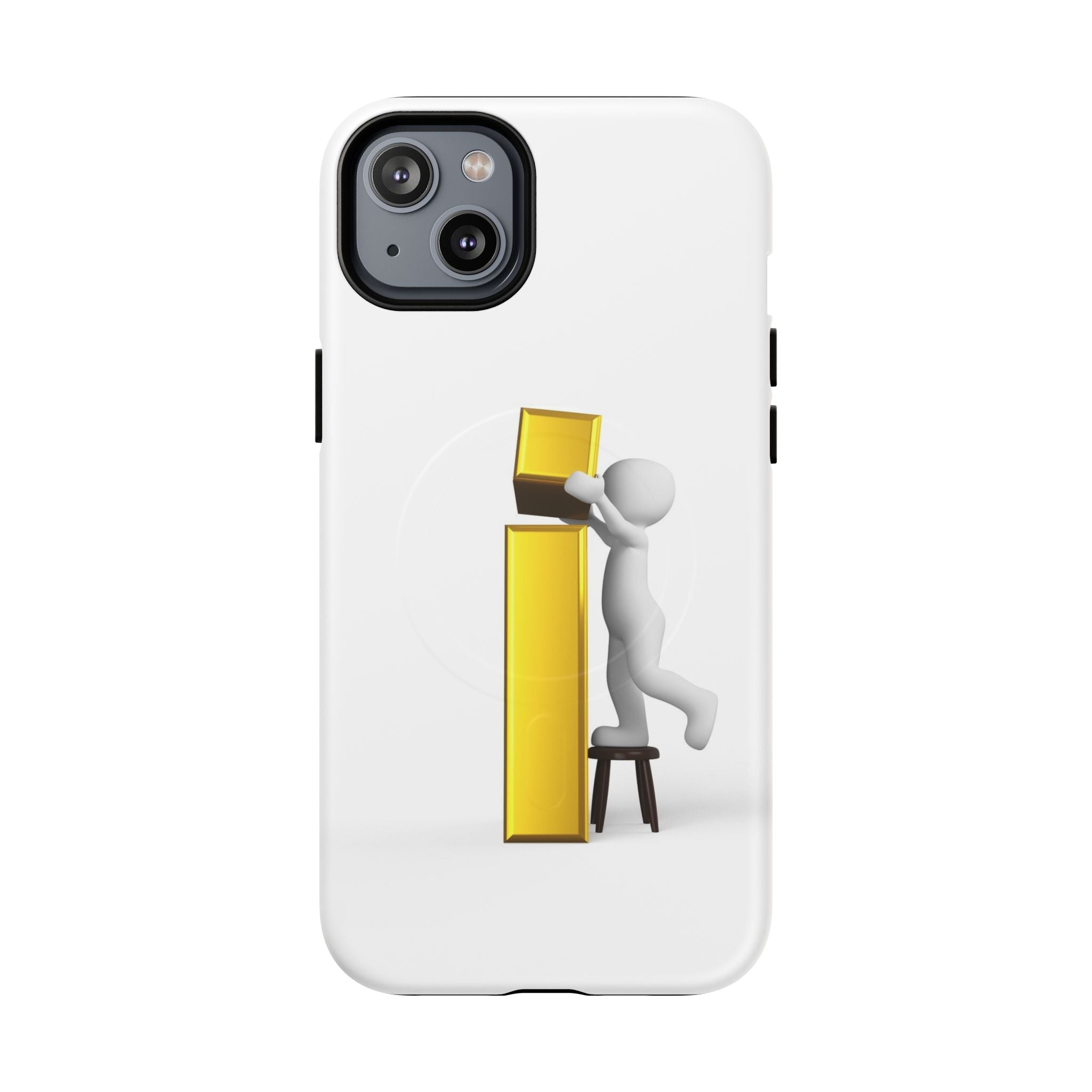 3D Character Gold Letter i phone case | Tough Magnetic Case