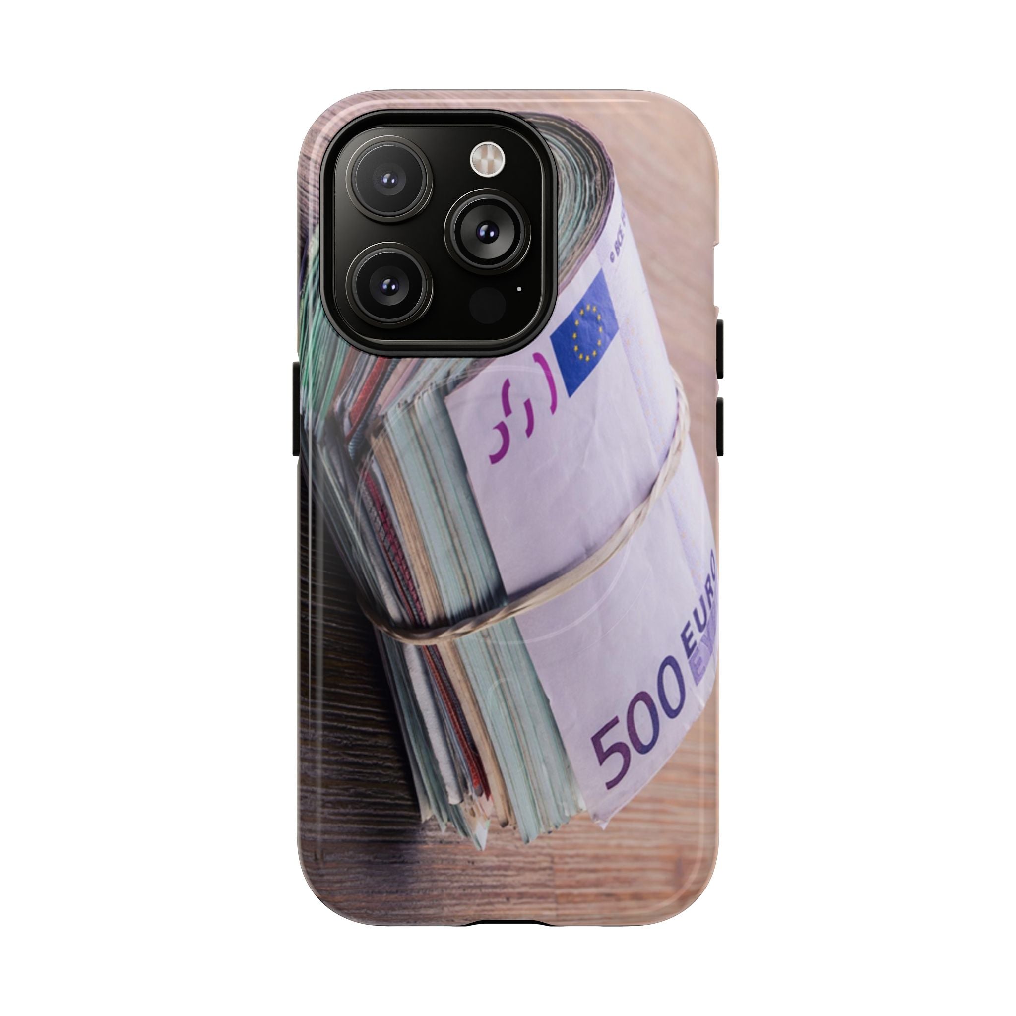 Coque de téléphone liasses de billets en euros | Coque iPhone rouleau de billets, Imprimé argent