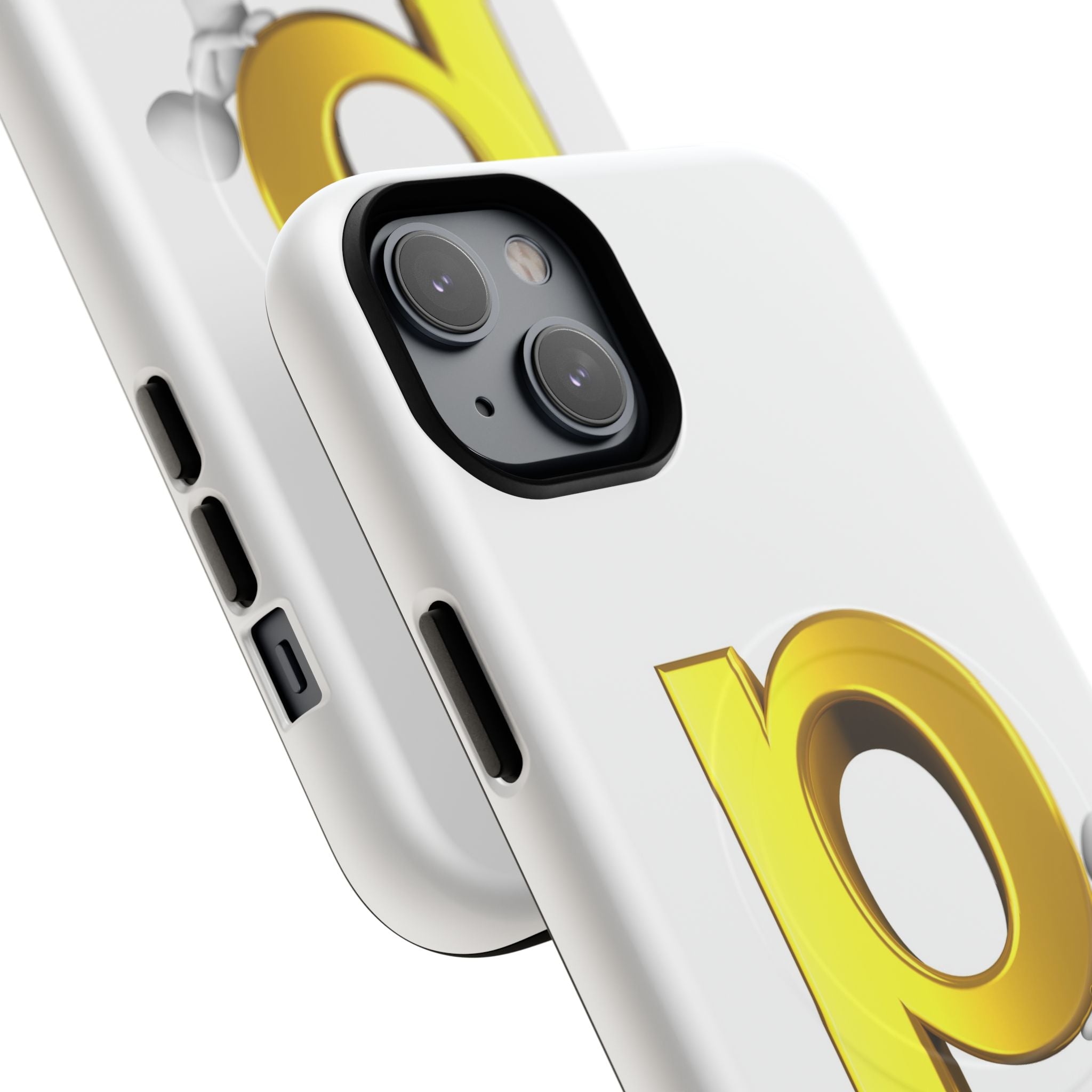 3D Gold Letter P Phone Case | Tough Magnetic Phone Case