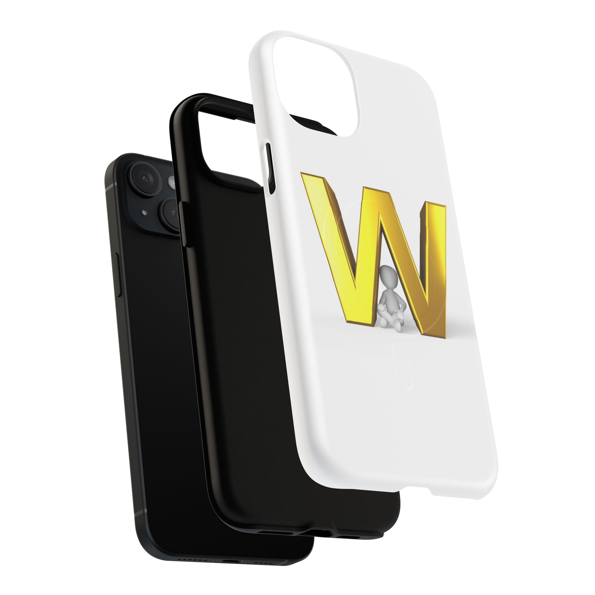 Gold Letter W Monogram Phone Case | Tough Magnetic Case