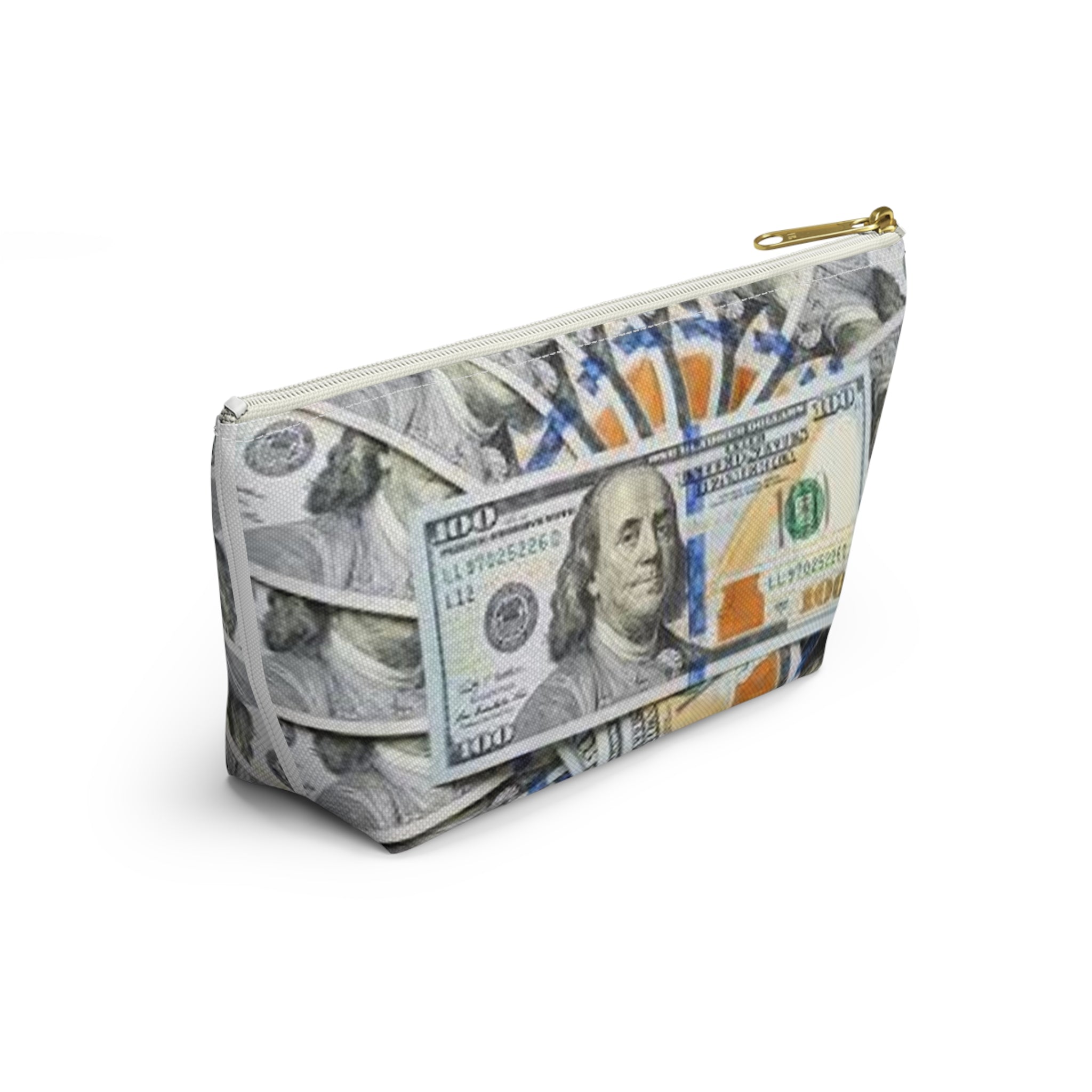 Hundred Dollar Bills Accessory Pouch | Money Print Makeup Bag