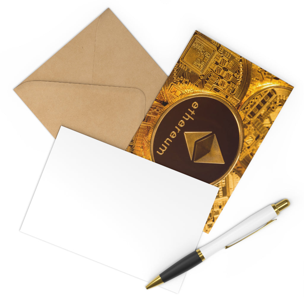 Ethereum Coin Postcards | Cryptocurrency Art Postcard Set (7 pcs)