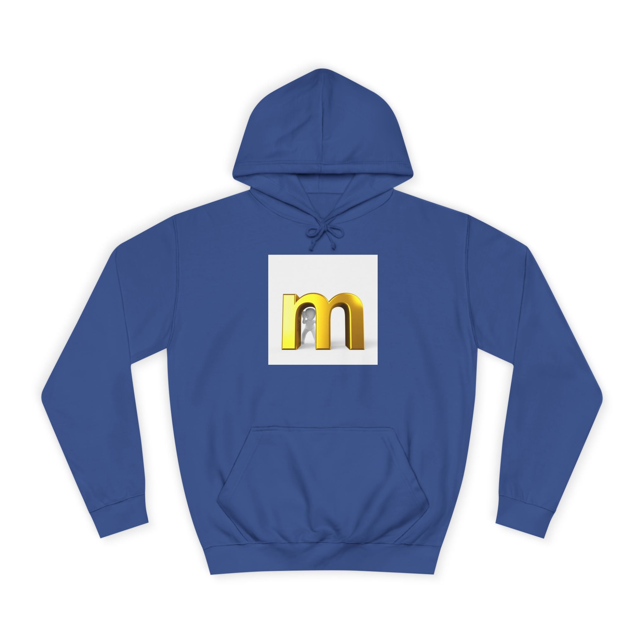 Gold 3D Letter M Hoodie | Minimal Initial Logo