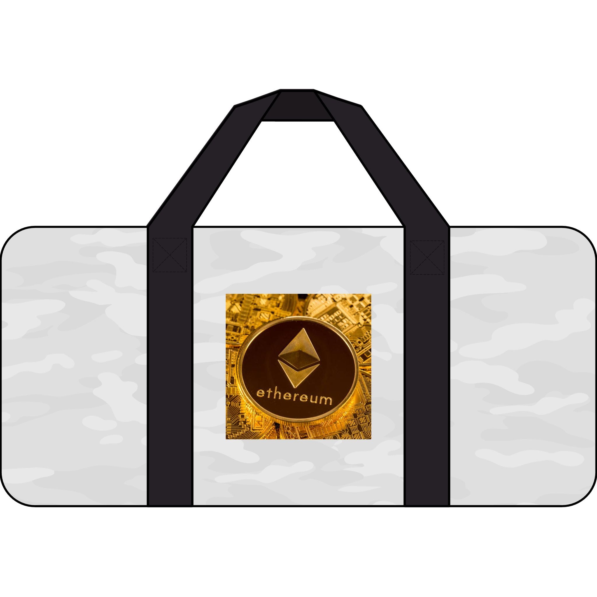 Sac de voyage Tripper avec motif Ethereum Coin | Sac de voyage avec logo crypto