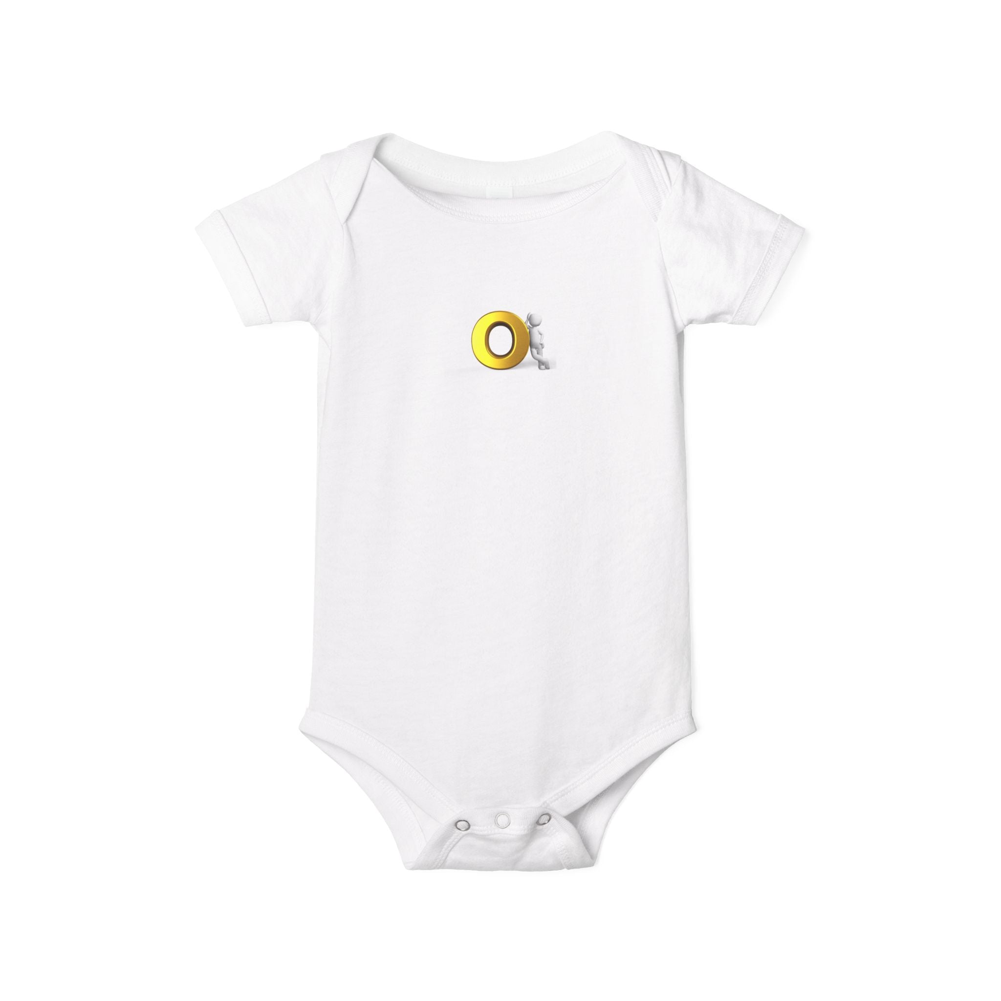 Grenouillère bébé lettre O or | Dors-bien bébé