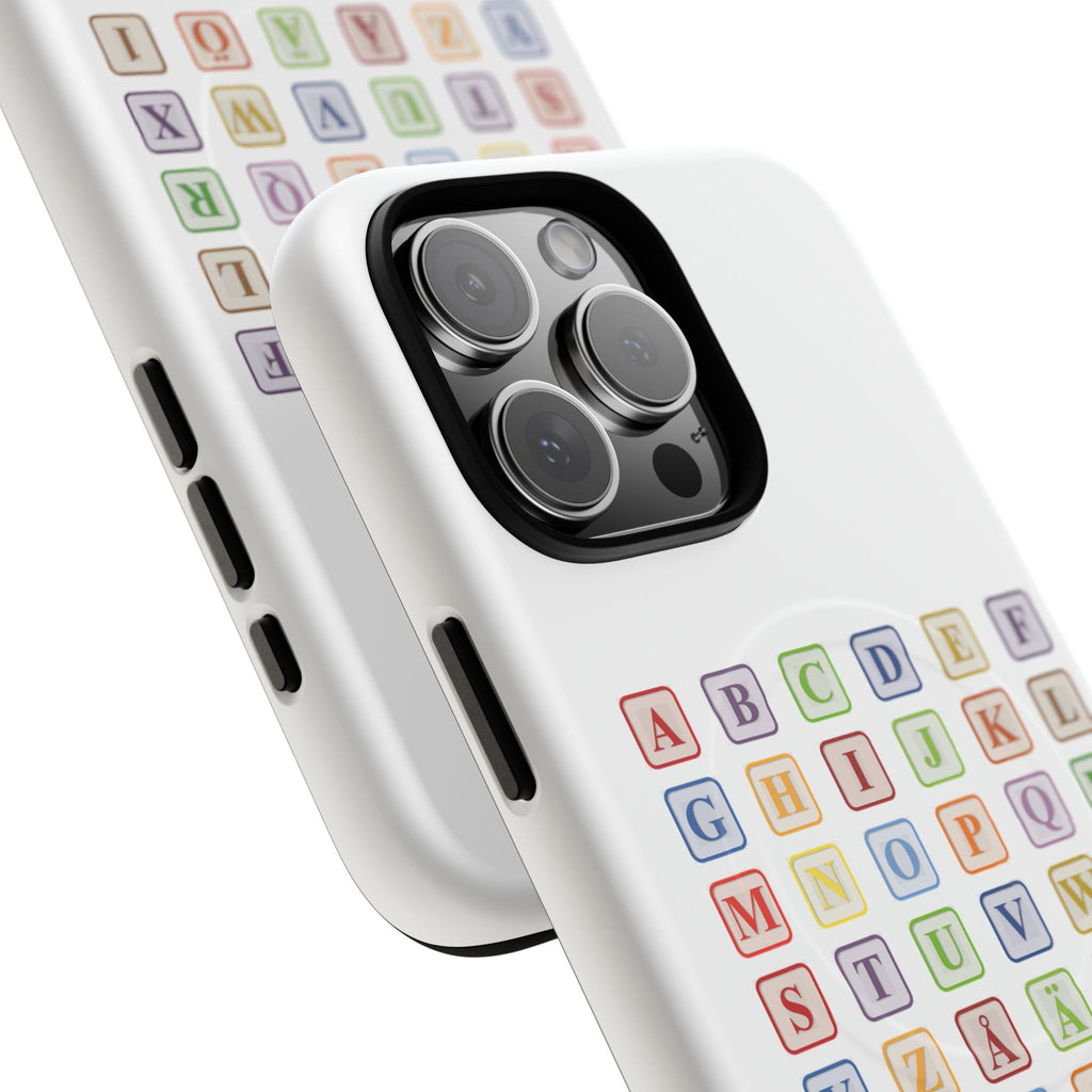 Alphabet Blocks Phone Case | Magnetic Tough Case, Colorful Letter Grid