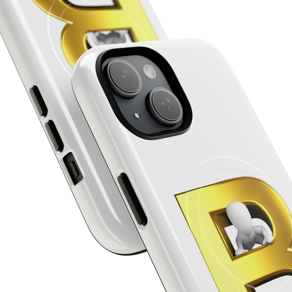 Gold 3D Letter B phone case | Tough Magnetic Case