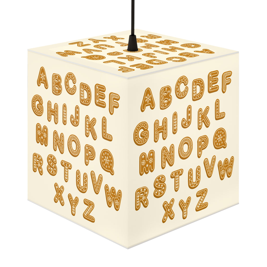 Gingerbread Alphabet Light Cube Lamp | Kids Nursery Nightlight