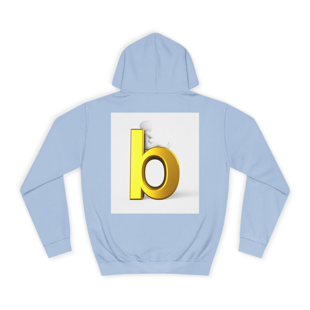 Yellow 3D Letter b Hoodie | Minimal Monogram Initial Sweatshirt