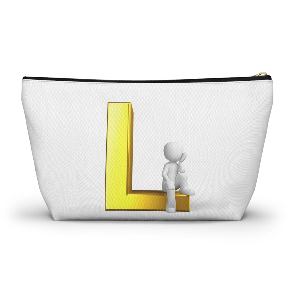 3D Letter L with Sitting Figure Accessory Pouch