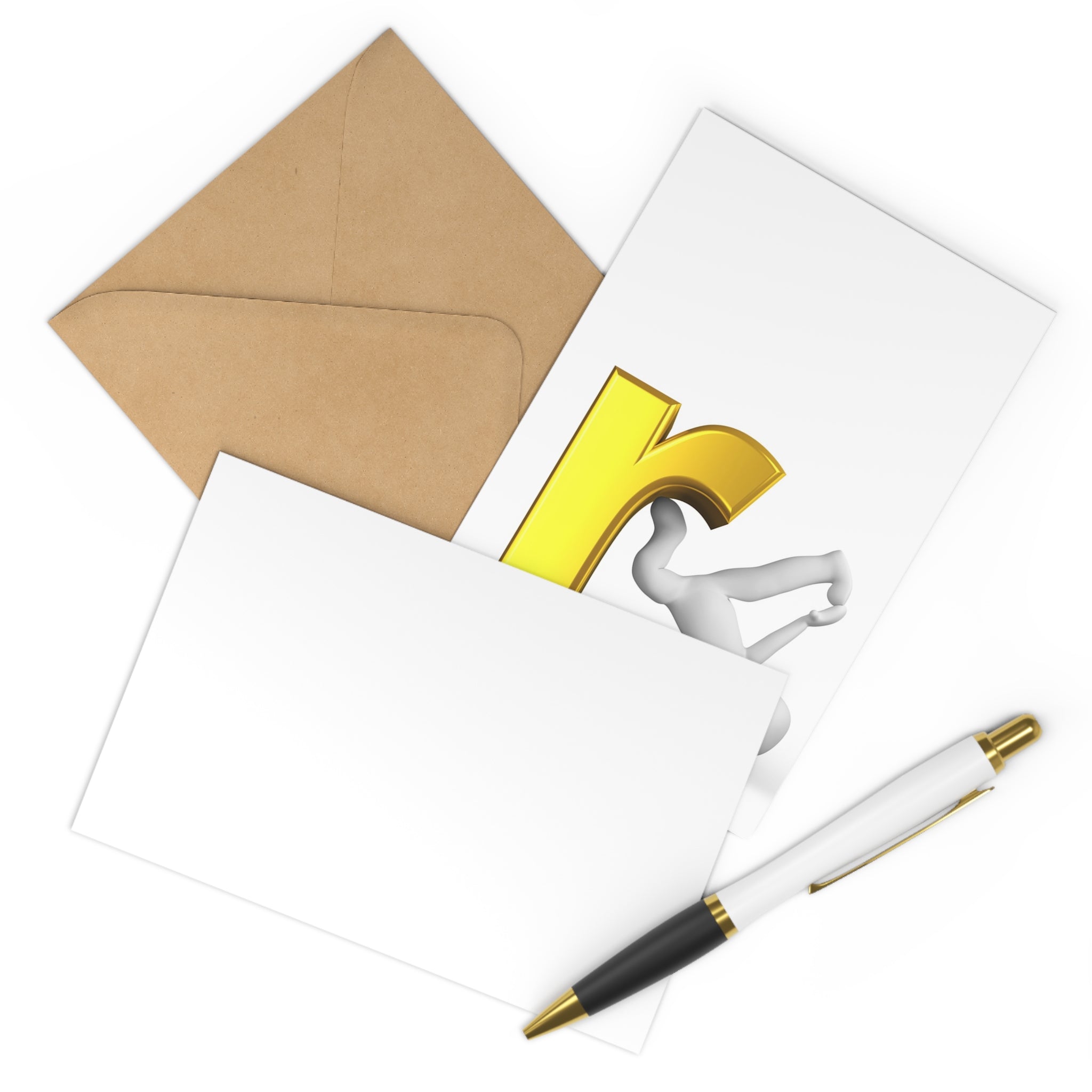 Golden Letter R Acrobat Postcards | 7 Pack