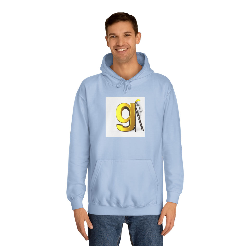Gold Letter G with Painter Character Hoodie | Initial Monogram