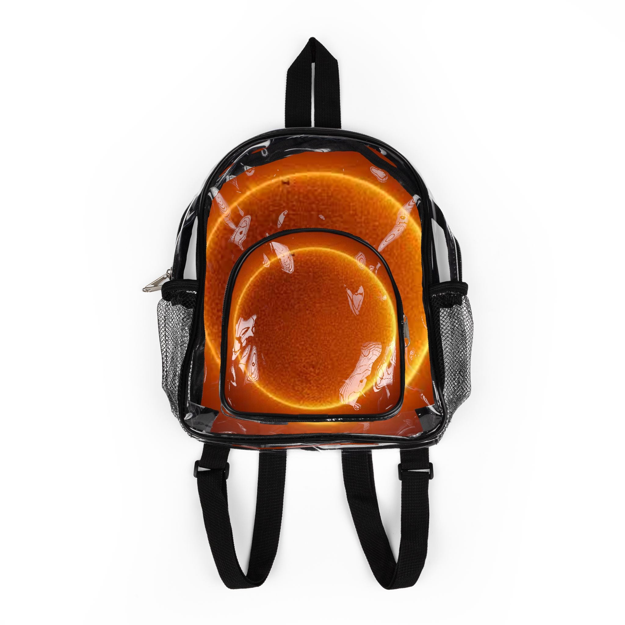 Transparent Stadium Backpack with Solar Design | Clear Bag