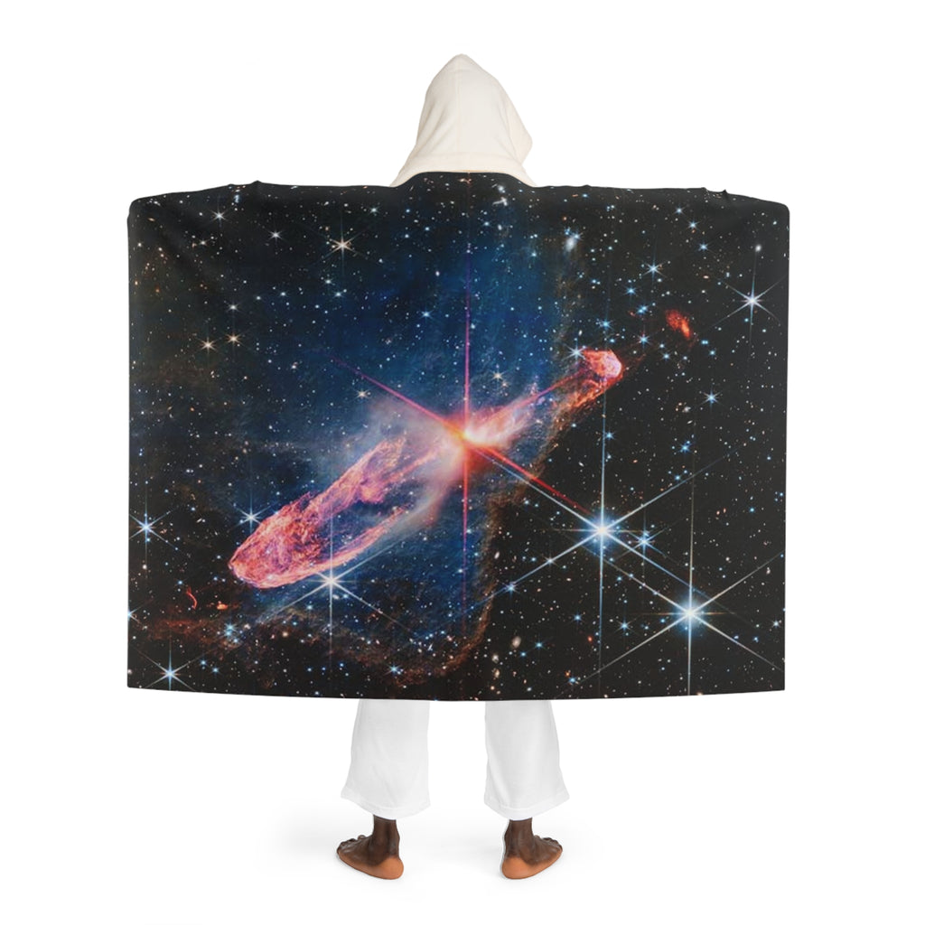 Galaxy Stars Hooded Blanket | Sherpa Fleece Hooded Blanket