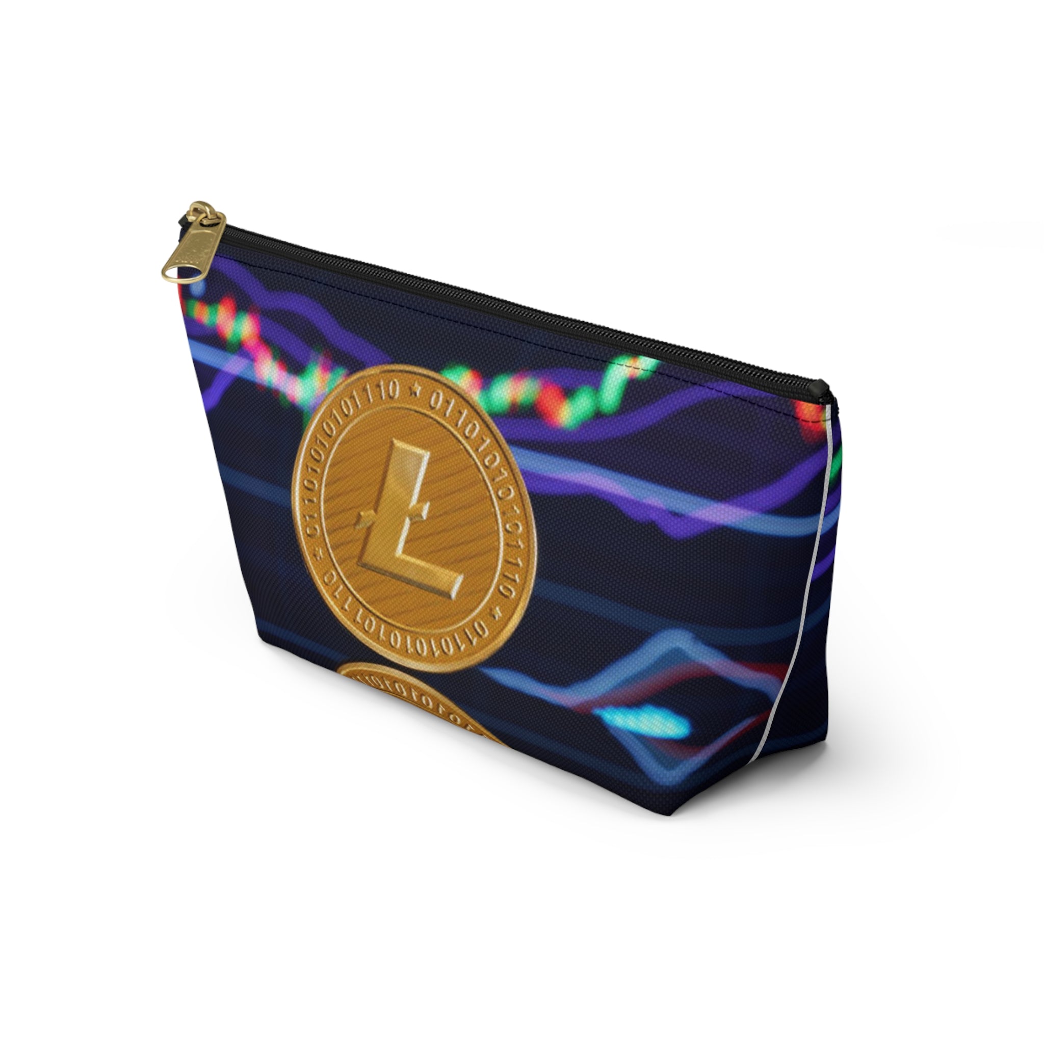 Litecoin Coin Crypto Chart Accessory Pouch