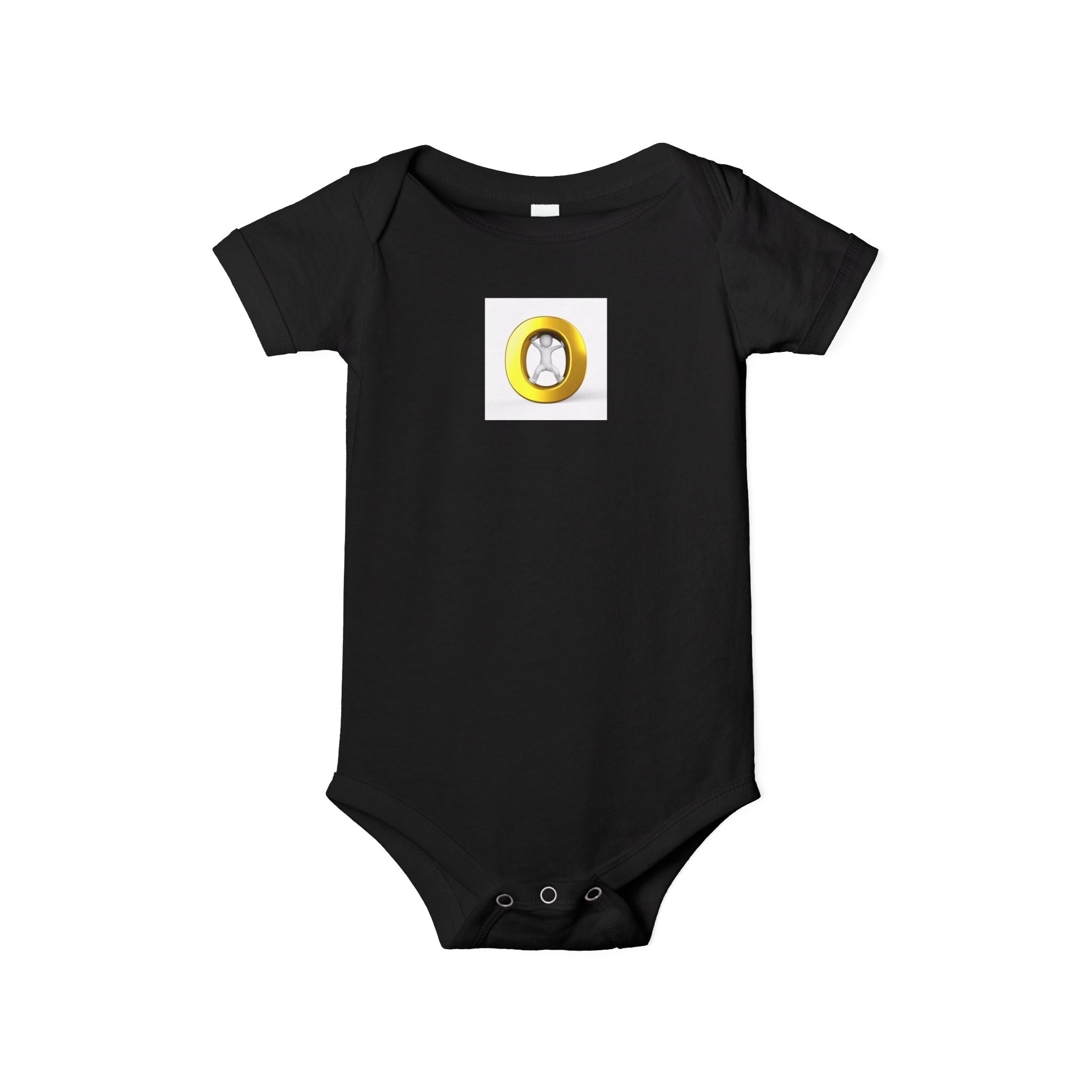 Body Bébé Une Pièce Lettre O Dorée | Grenouillère pour bébé