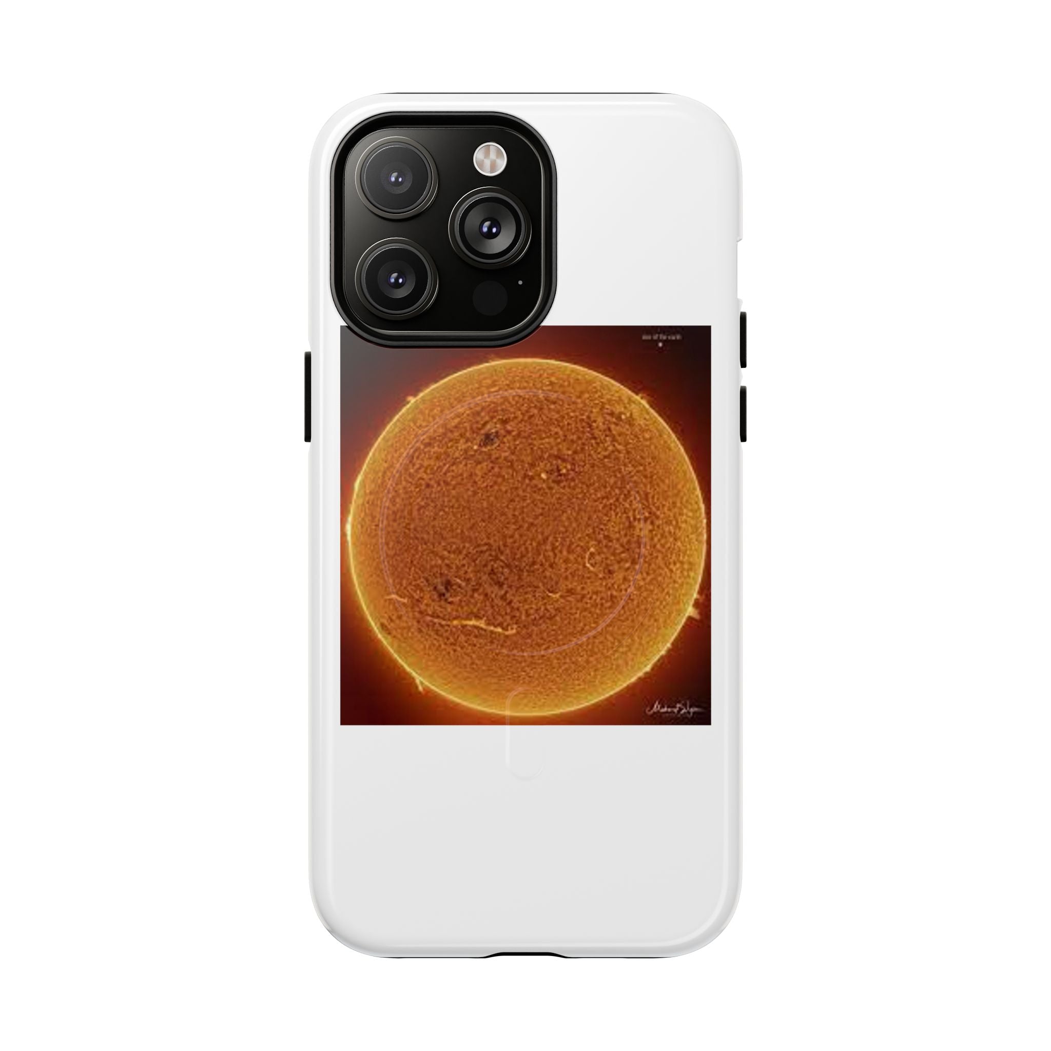 Coque de téléphone illustrée Disque Solaire | Coque magnétique résistante