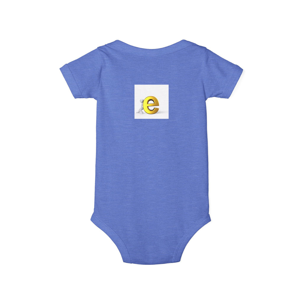 Yellow Lowercase e Baby Onesie | Infant Jersey One Piece