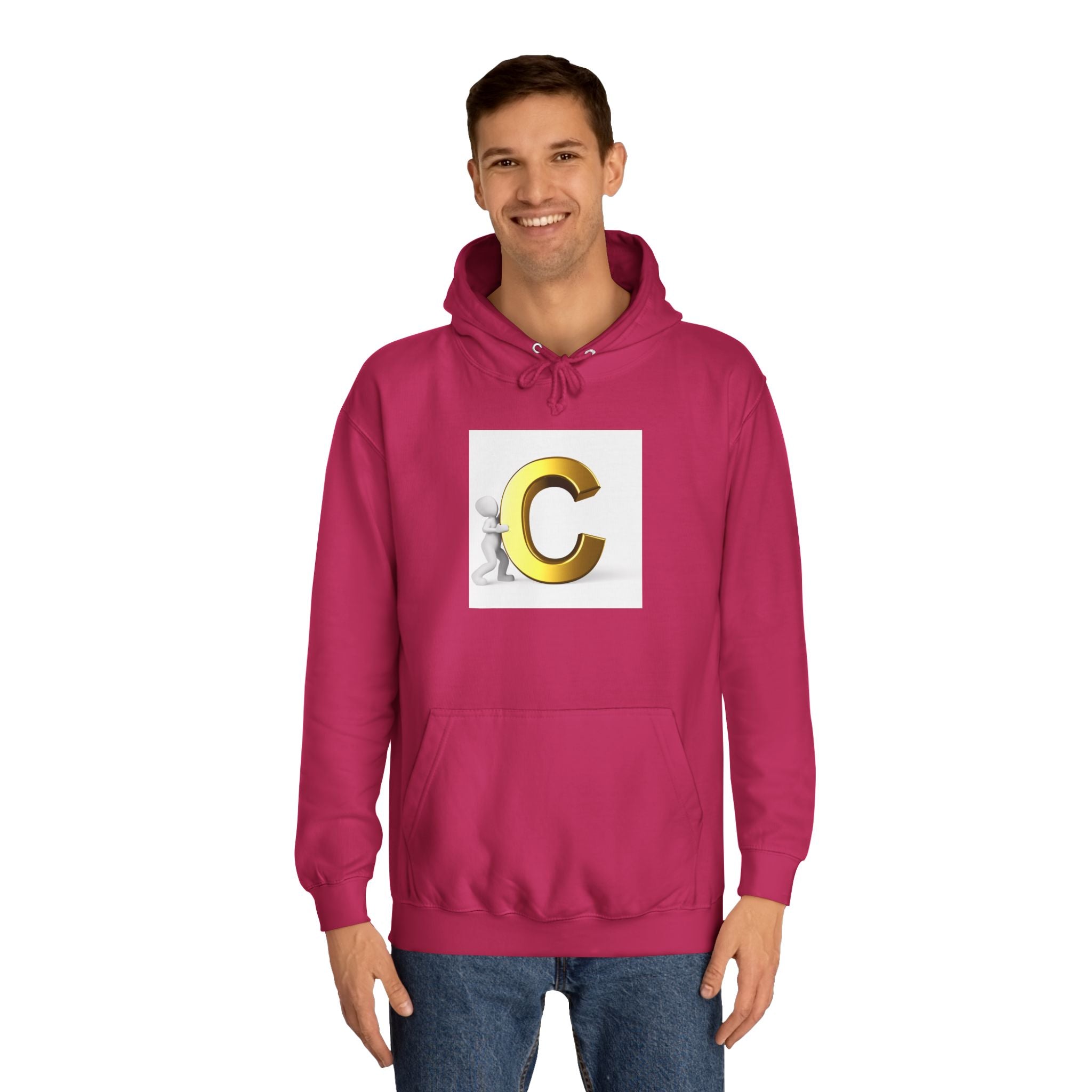 Gold Letter C Hoodie | Monogram Initial C Sweatshirt