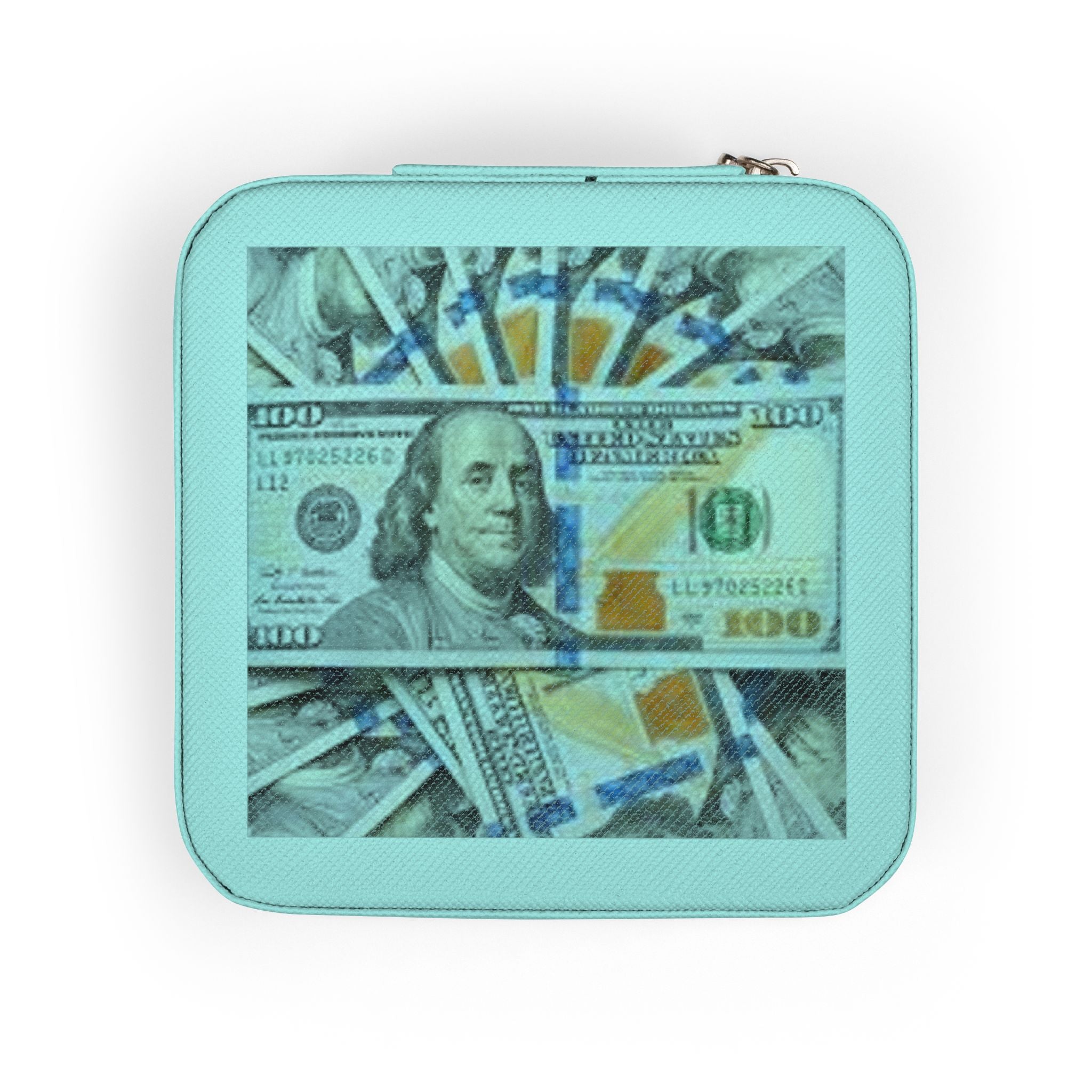 Hundred Dollar Bill Jewelry Travel Case | Compact Velvet Ring Earring Organizer