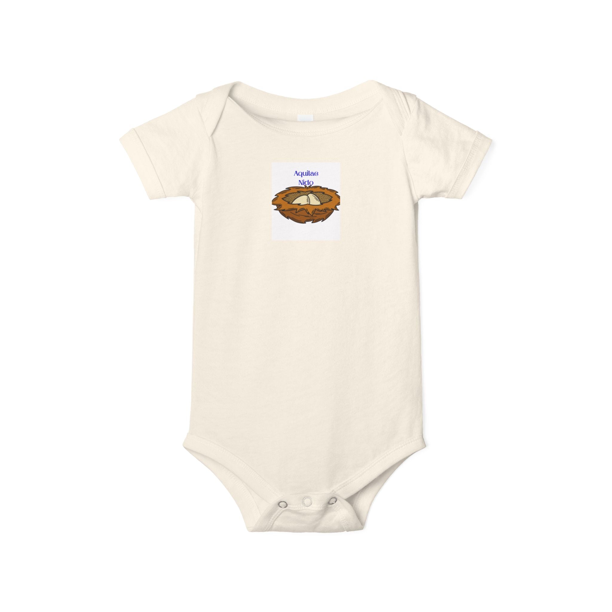 Grenouillère bébé nid d'oiseau | Barboteuse bébé avec illustration de nid