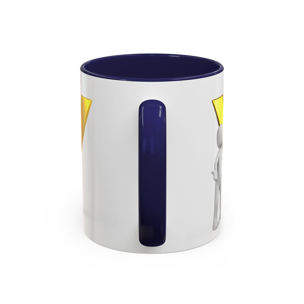 Goldbuchstabe Y mit Motiv Kaffeetasse | Akzentgriff und Innenseite
