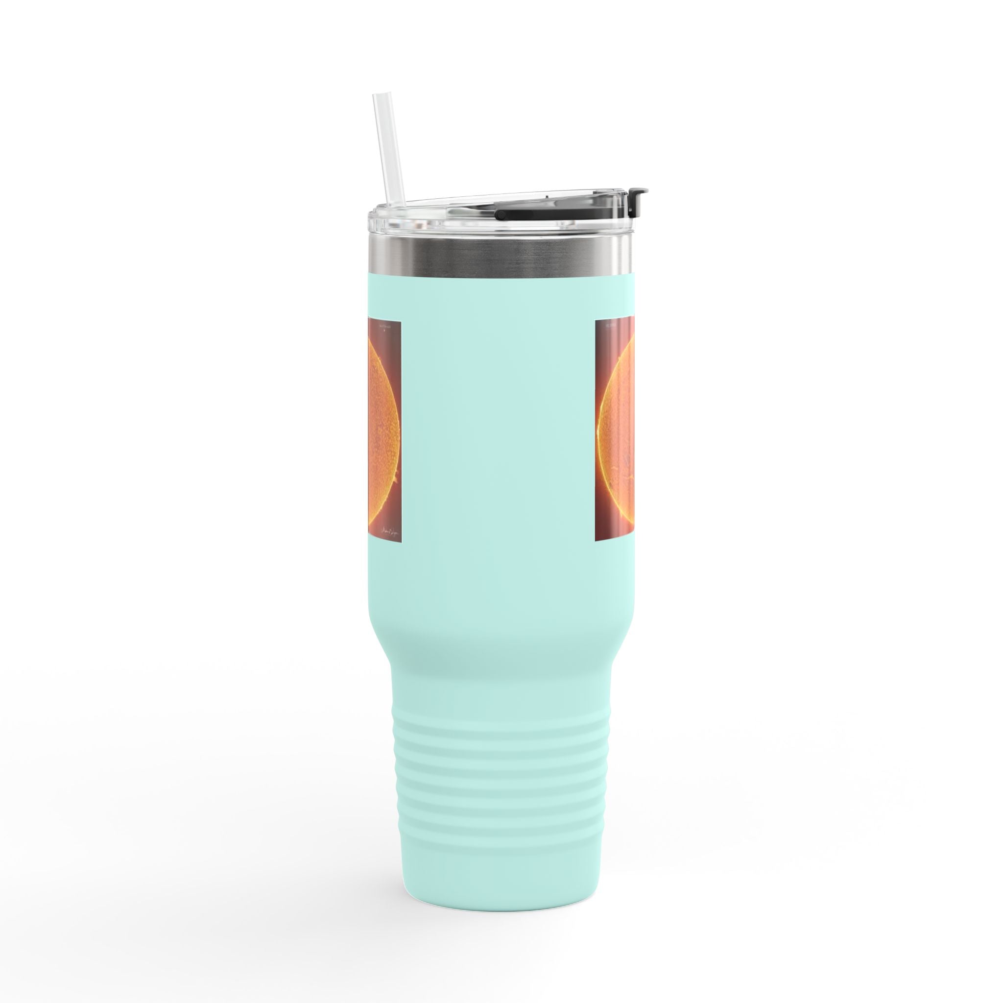 Mug de voyage photo solaire 40oz | Gobelet isotherme en acier inoxydable Solar Disc