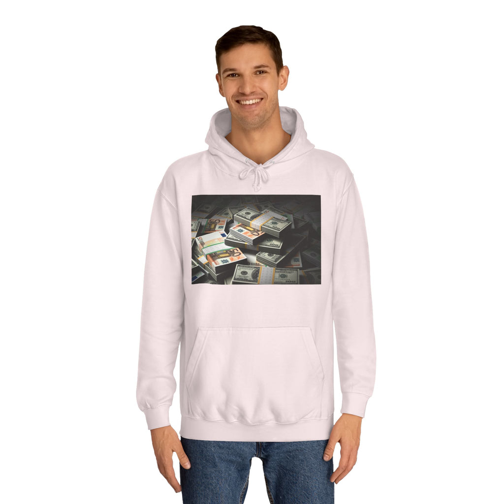 Stacked Cash Money Hoodie | Vintage Banknote Print, Stacks of Dollars