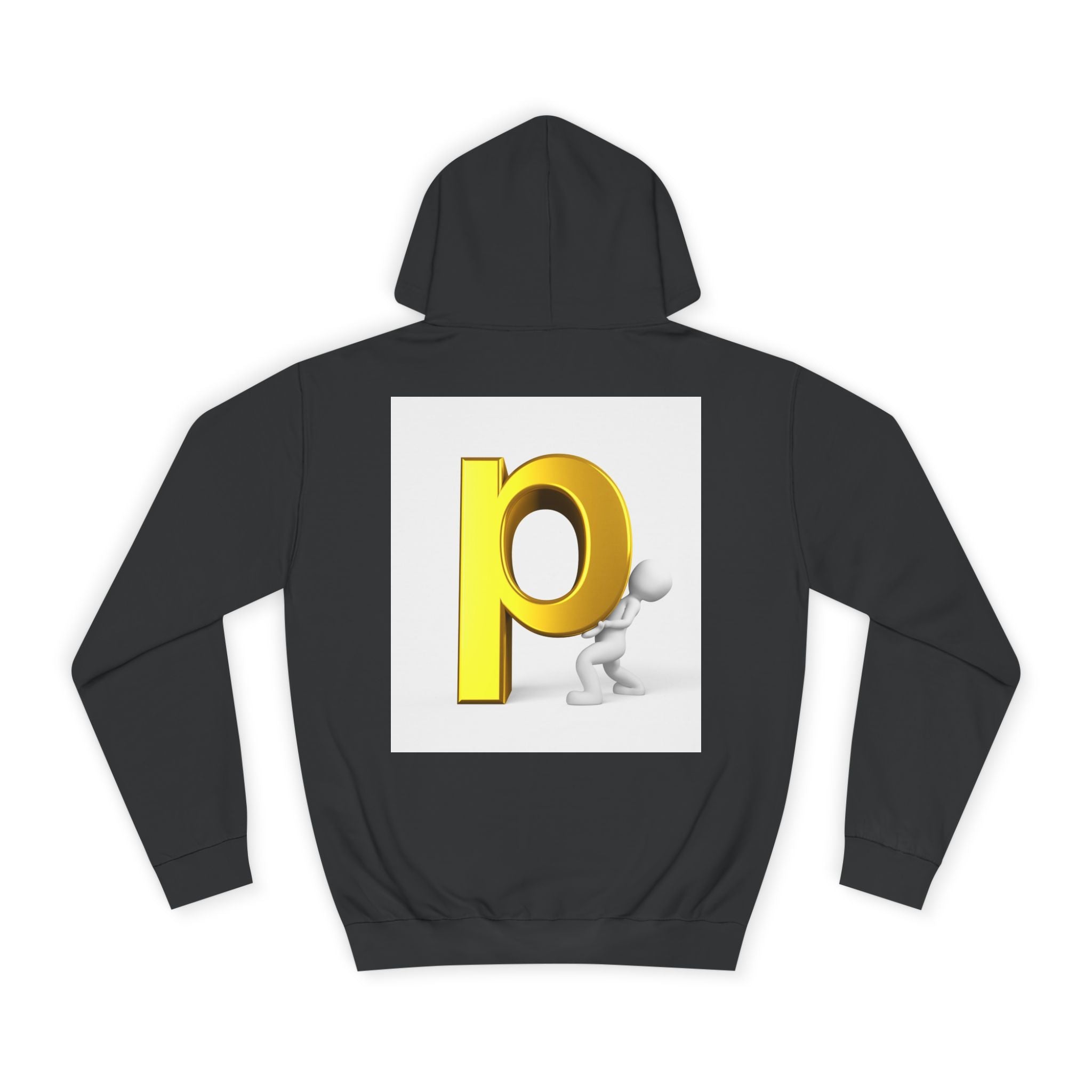 3D Letter P Character Hoodie | Initial P Monogram Pullover