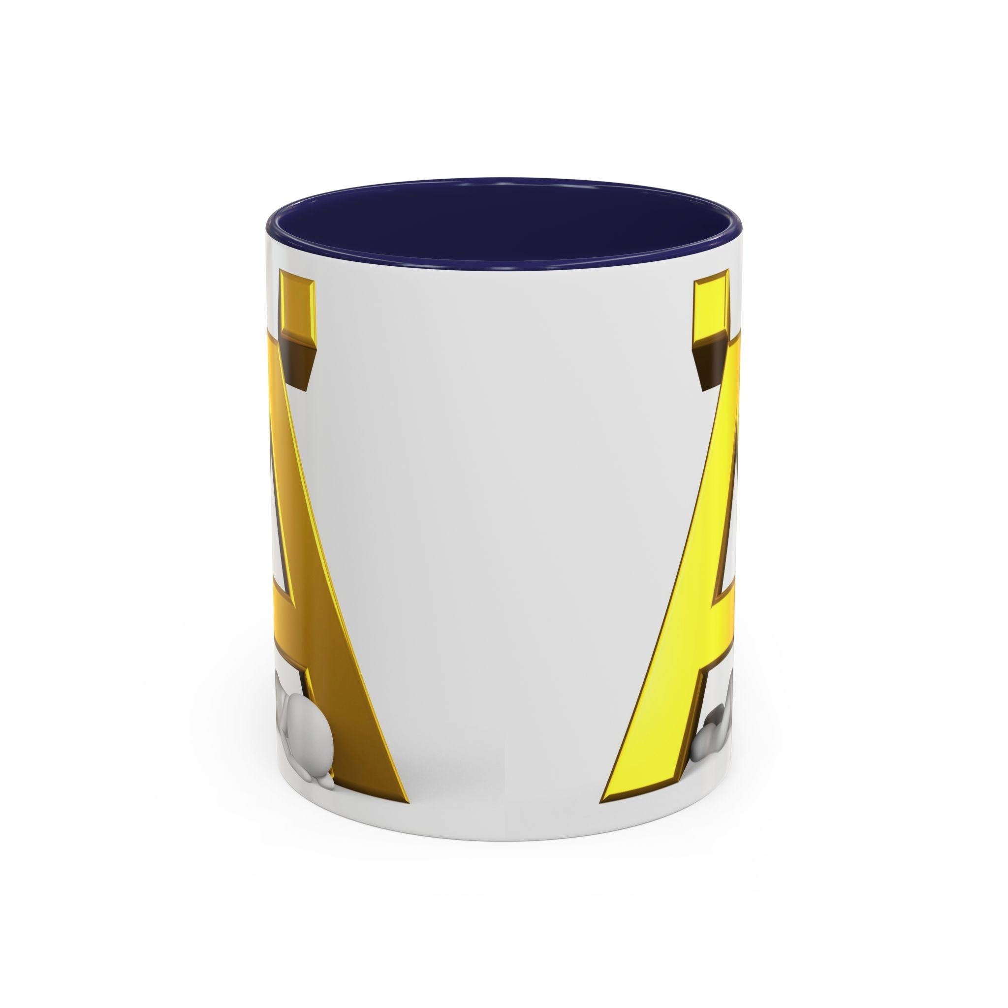 Gold 3D Letter Ä Accent Coffee Mug 11oz 15oz | Monogram Initial Ceramic Mug