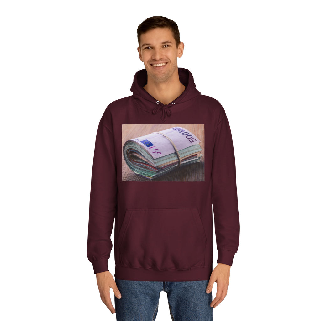 Rolled Currency Stack Hoodie | Money Print, Cash Bundle